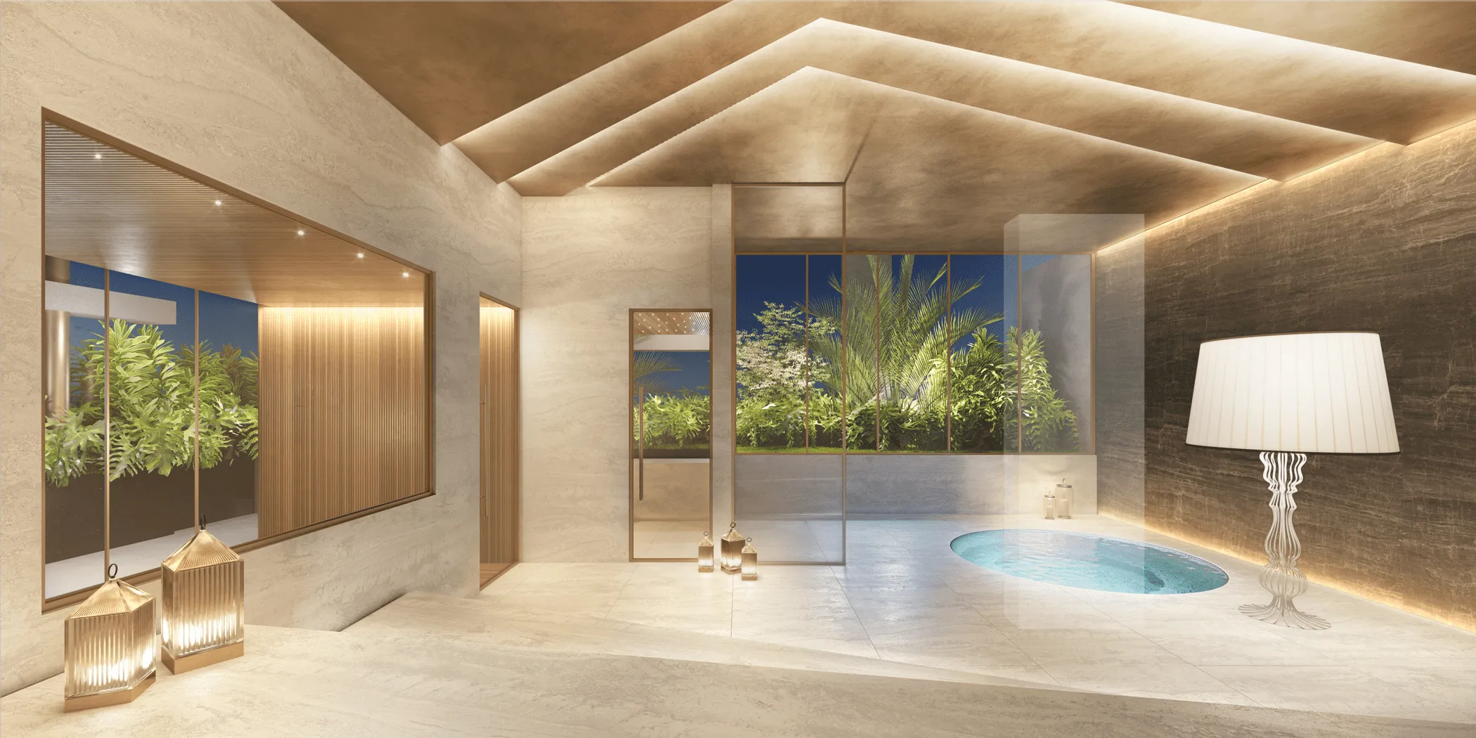 Perspectiva Ilustrada da Sauna