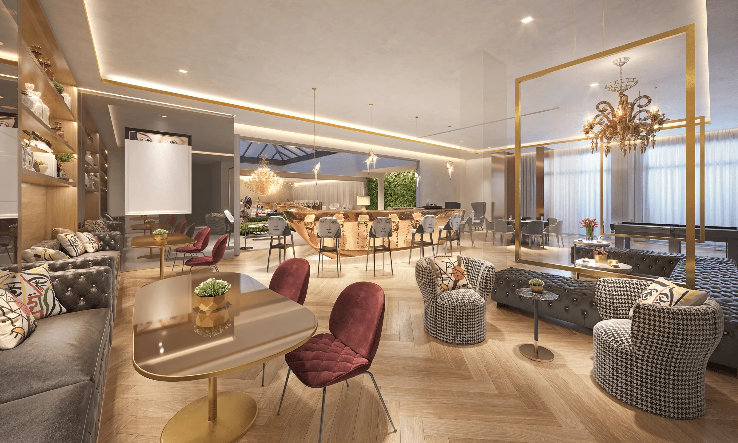 Perspectiva Ilustrada do The Copper Lounge