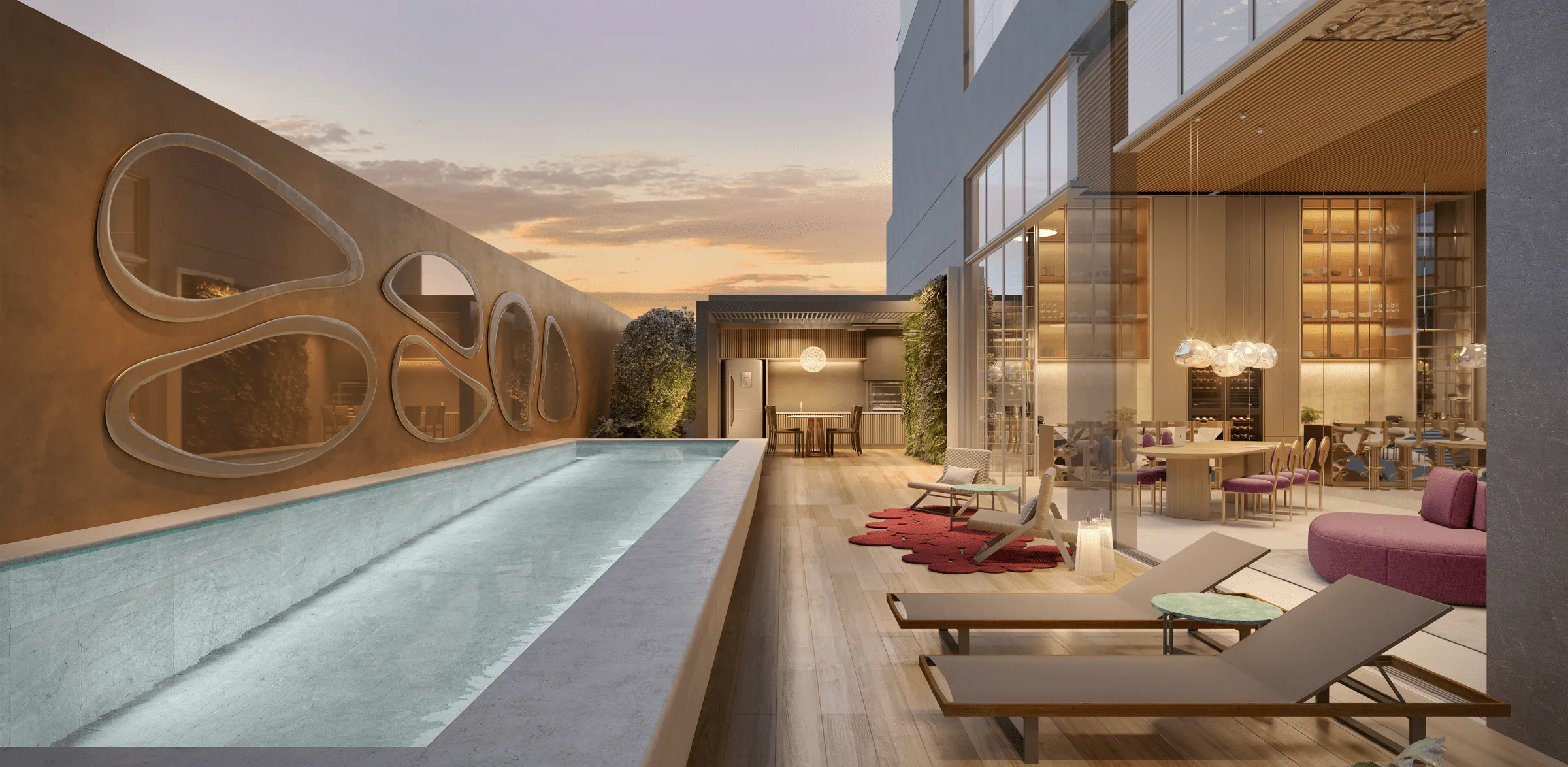 Perspectiva Ilustrada Piscina Studio