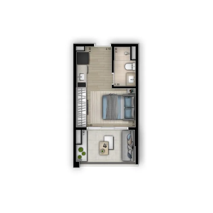 Planta Padrão 27m²