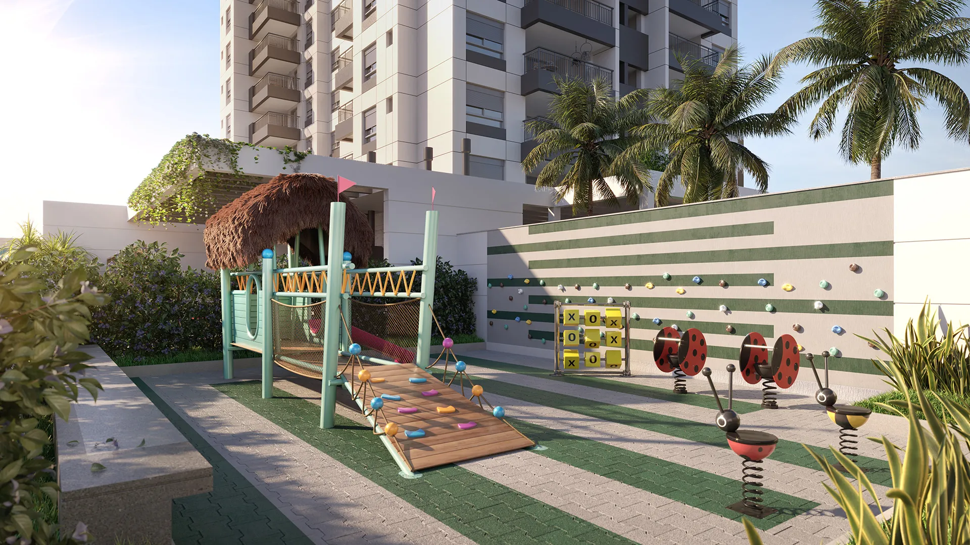 Perspectiva Ilustrada Playground Torre Sky