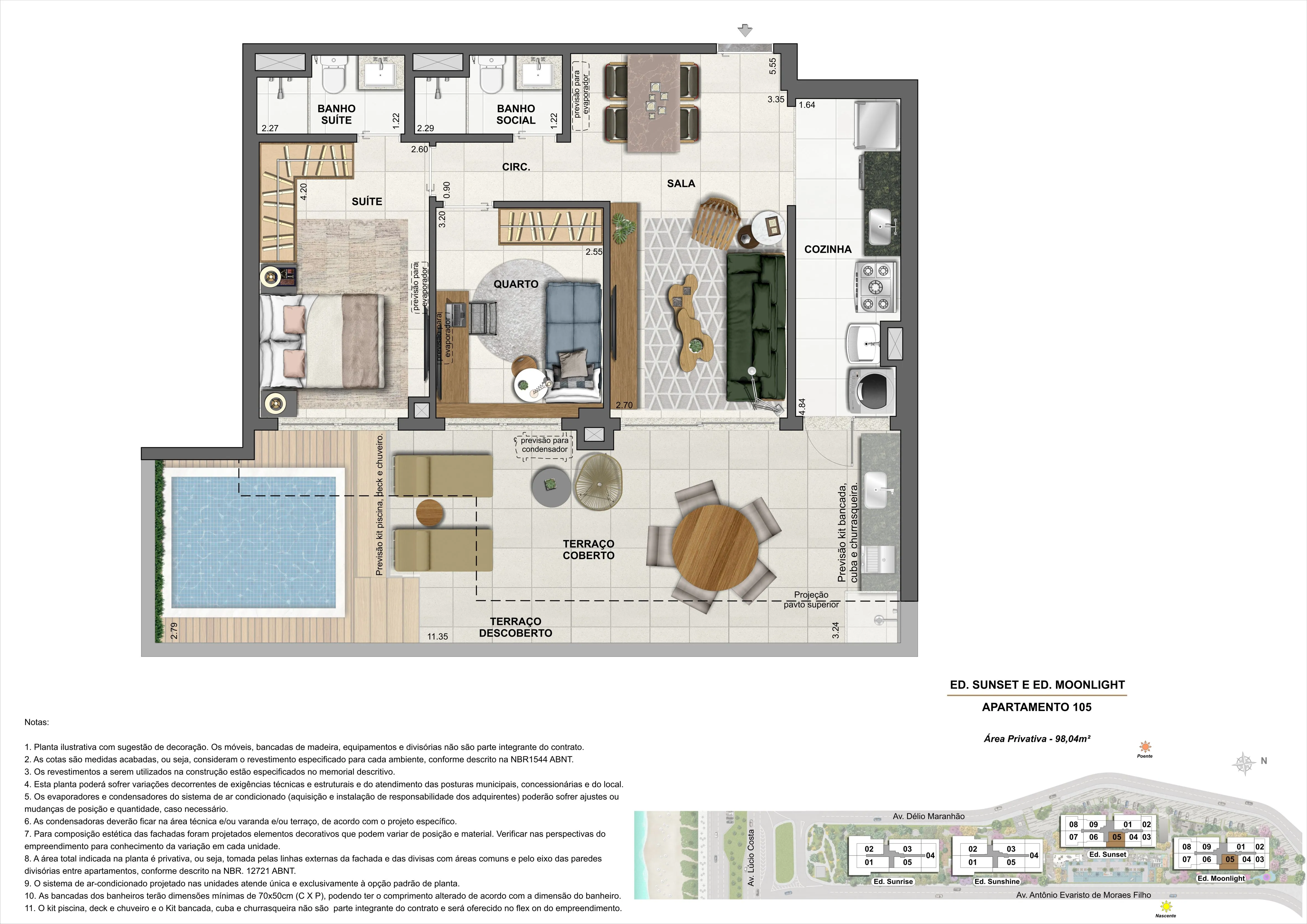 ED. SUNSET E ED. MOONLIGHT - APARTAMENTO: 105