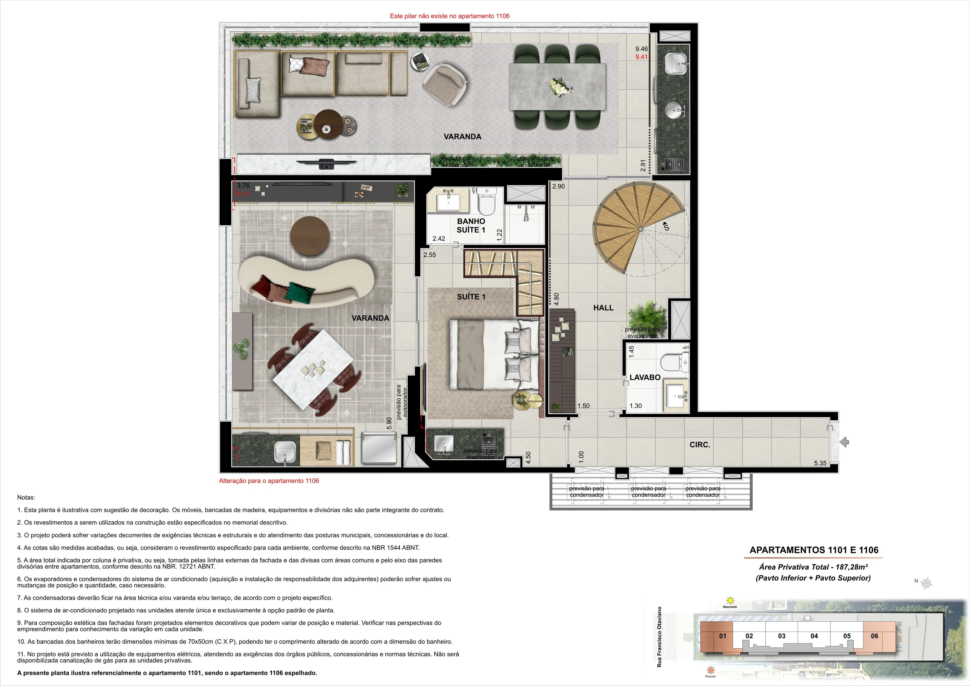 Apartamentos 1101 e 1106