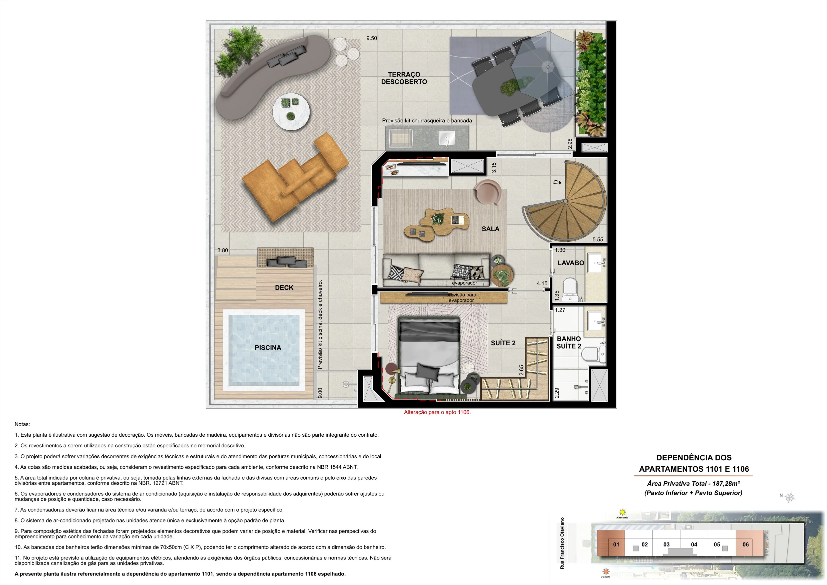 Dependência dos apartamentos 1101 e 1106
