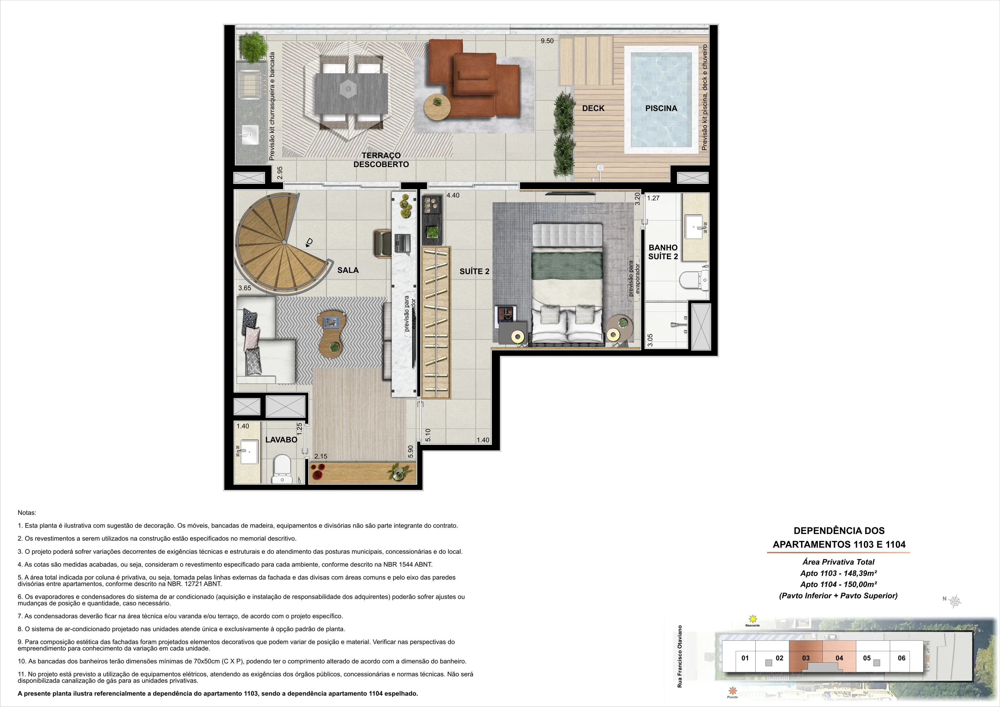 Dependência dos Apartamentos 1103 e 1104