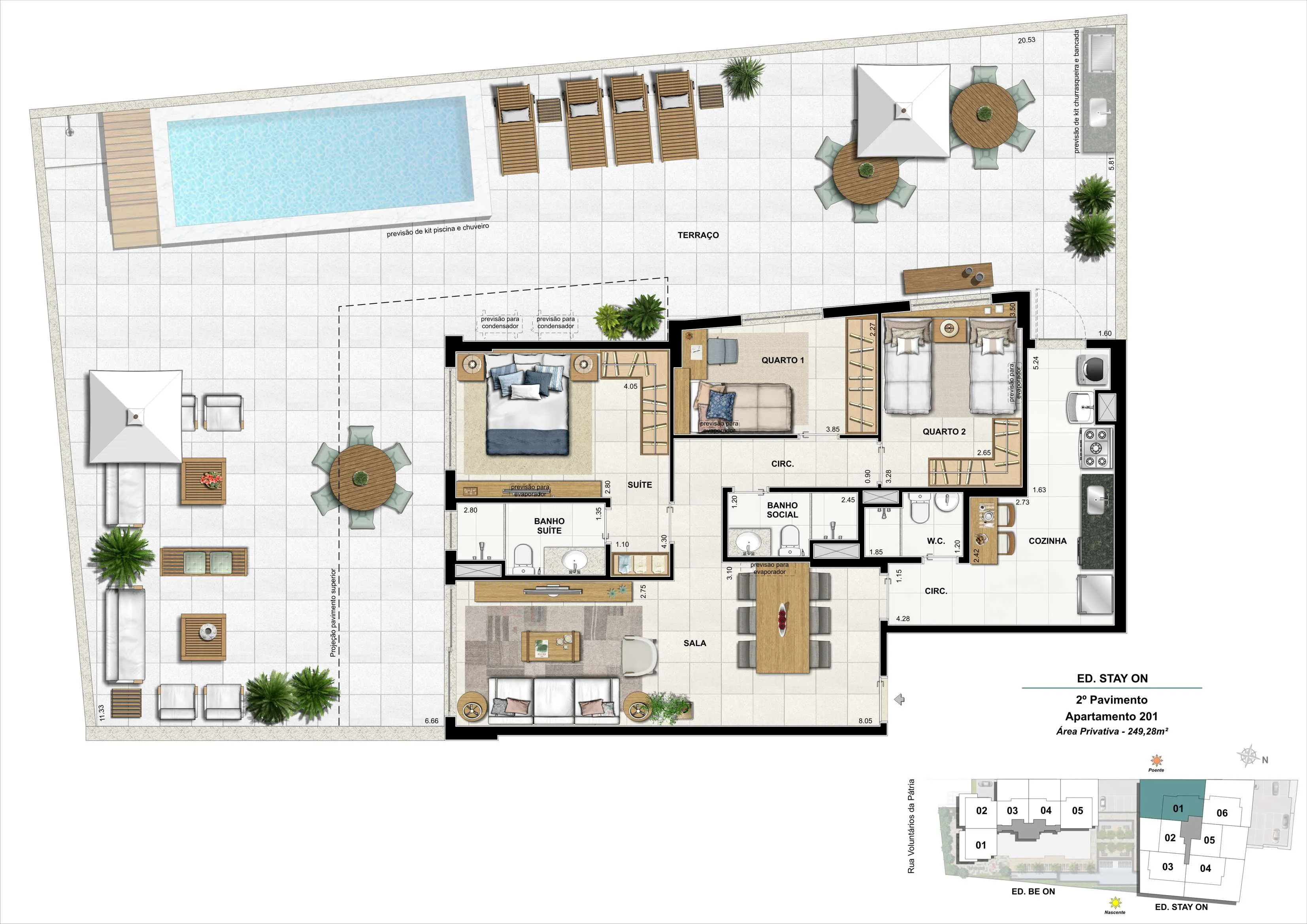 Bloco 02 - Apto. 201 - 249,28m²