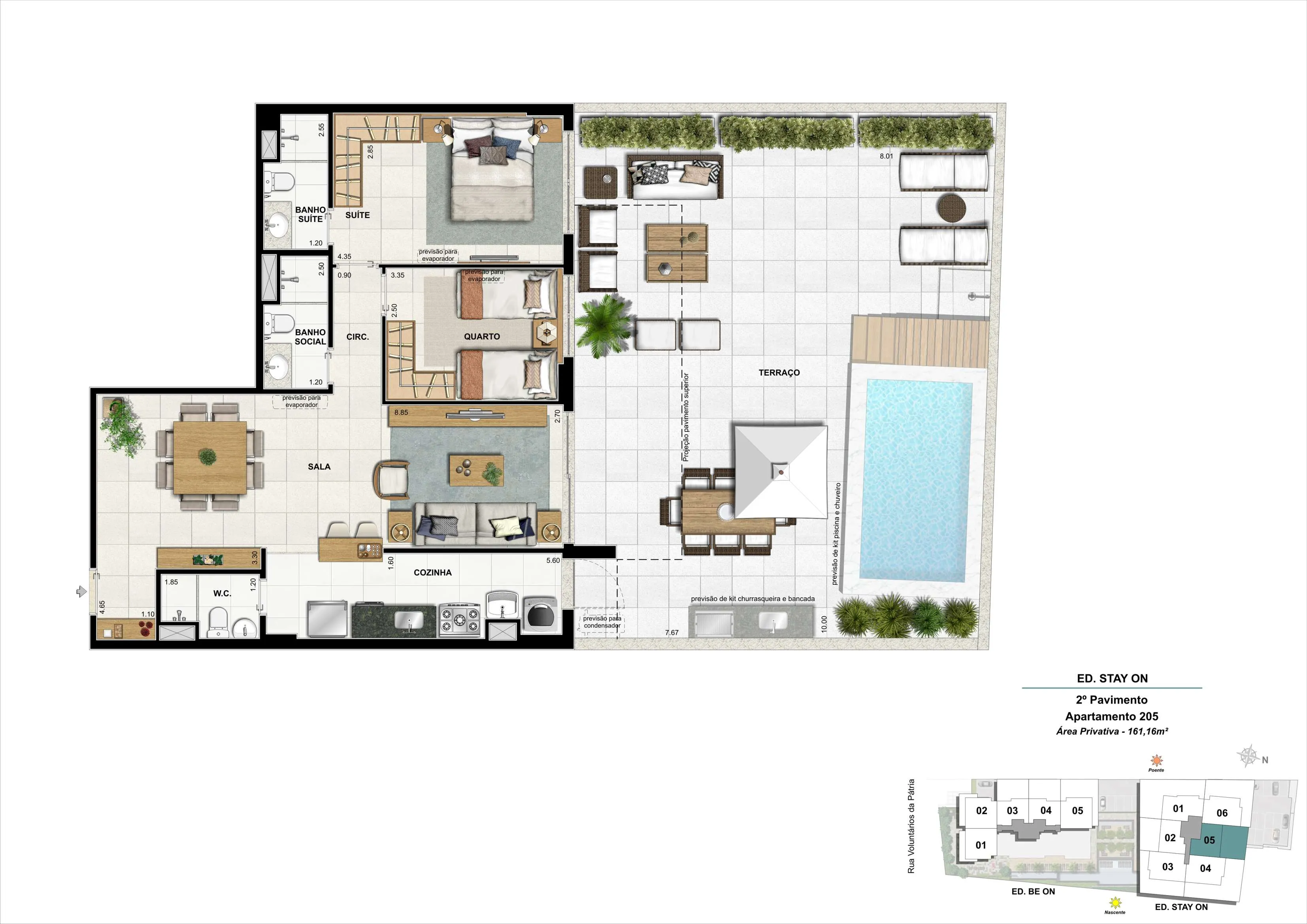 Bloco 02 - Apto. 205 - 161,16m²