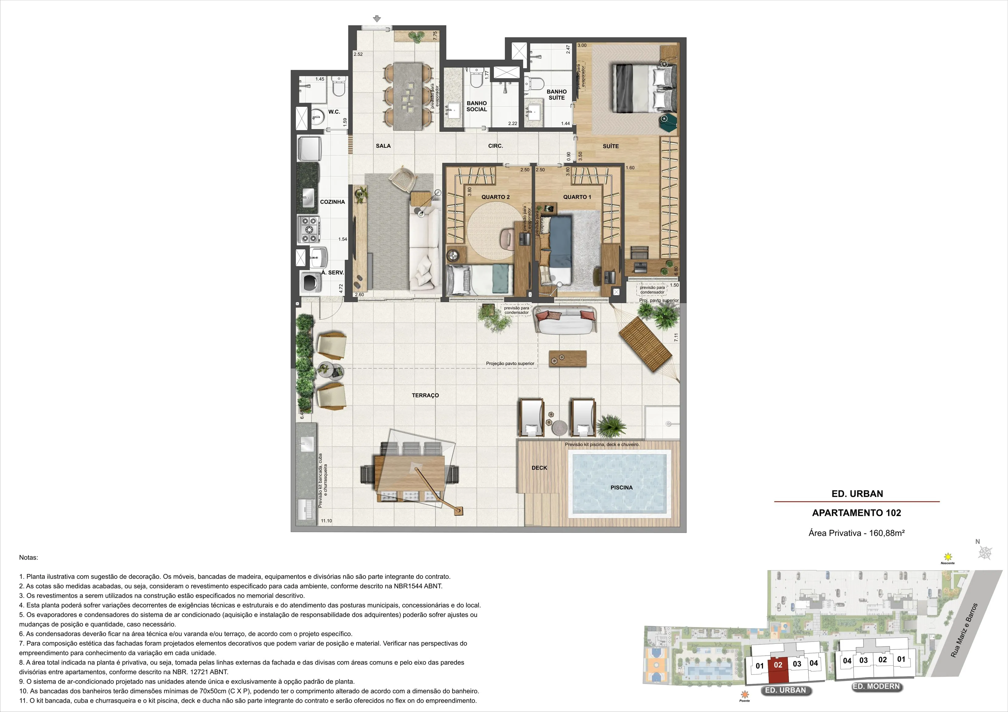 Planta do apartamento 102 do Ed.Urban