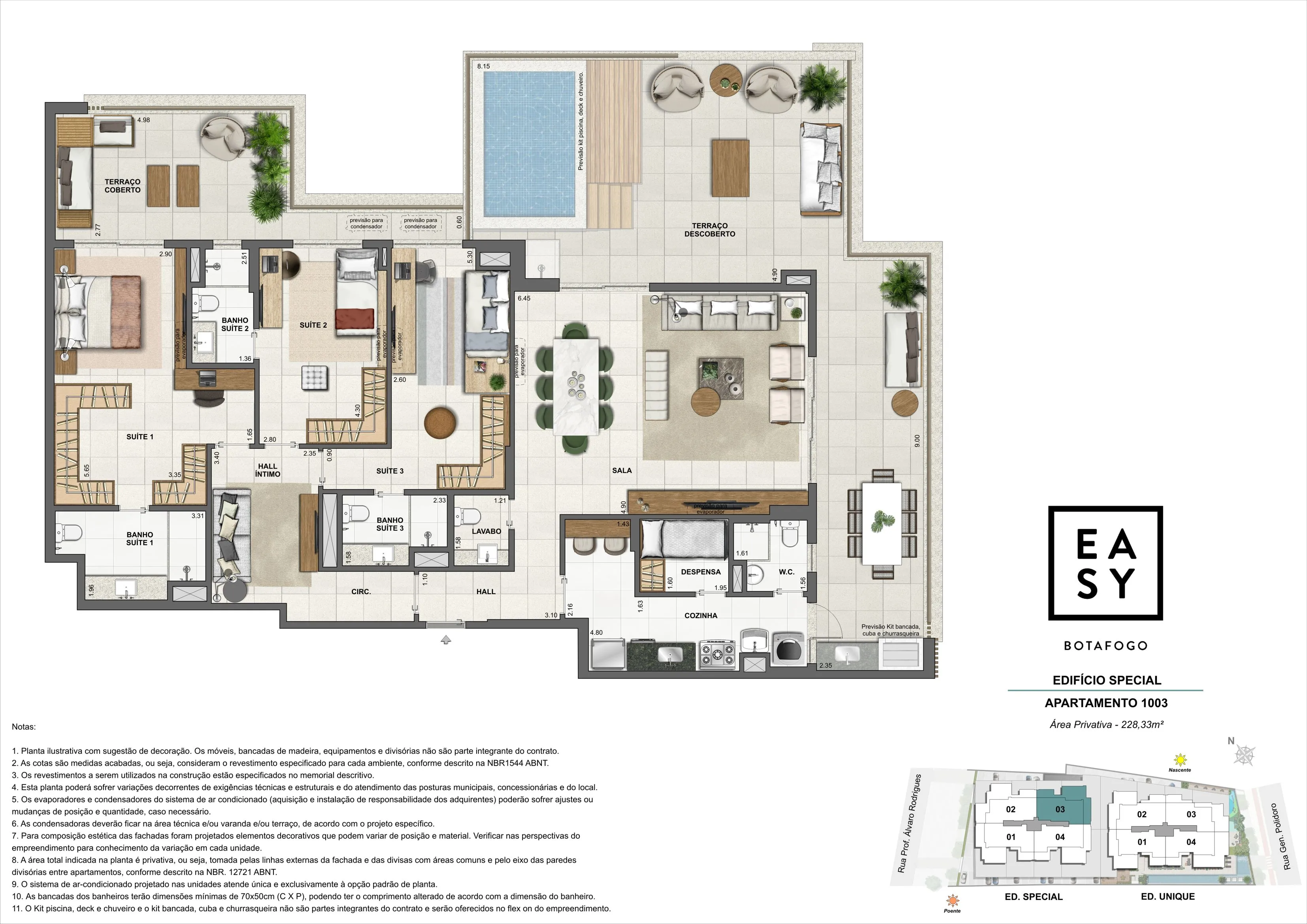 Planta do apartamento 1003 do Edifício Special