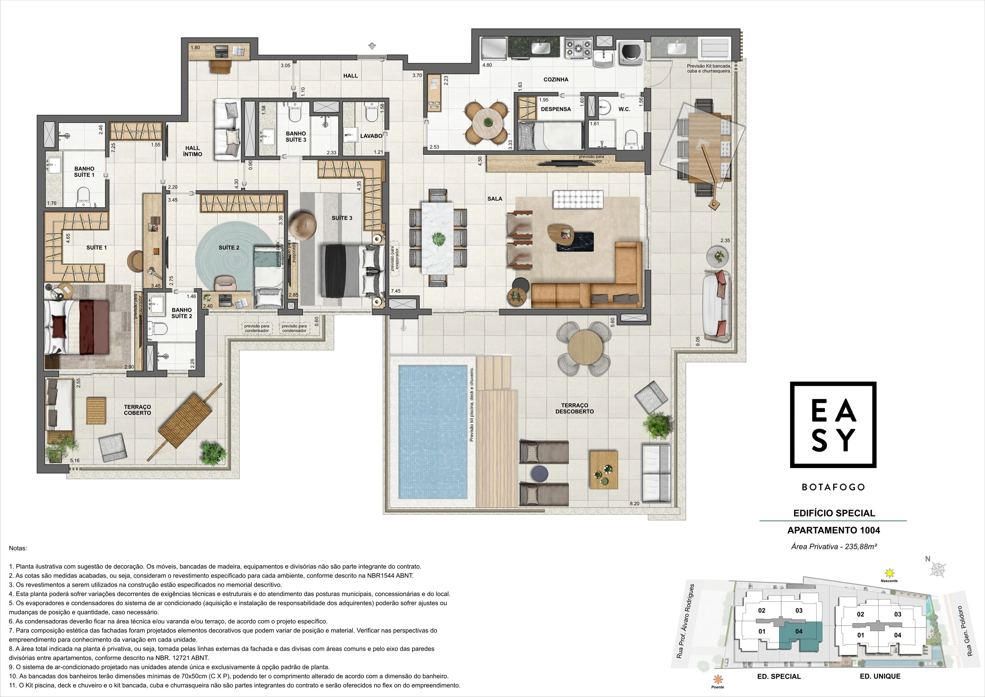 Planta do apartamento 1004 do Edifício Special