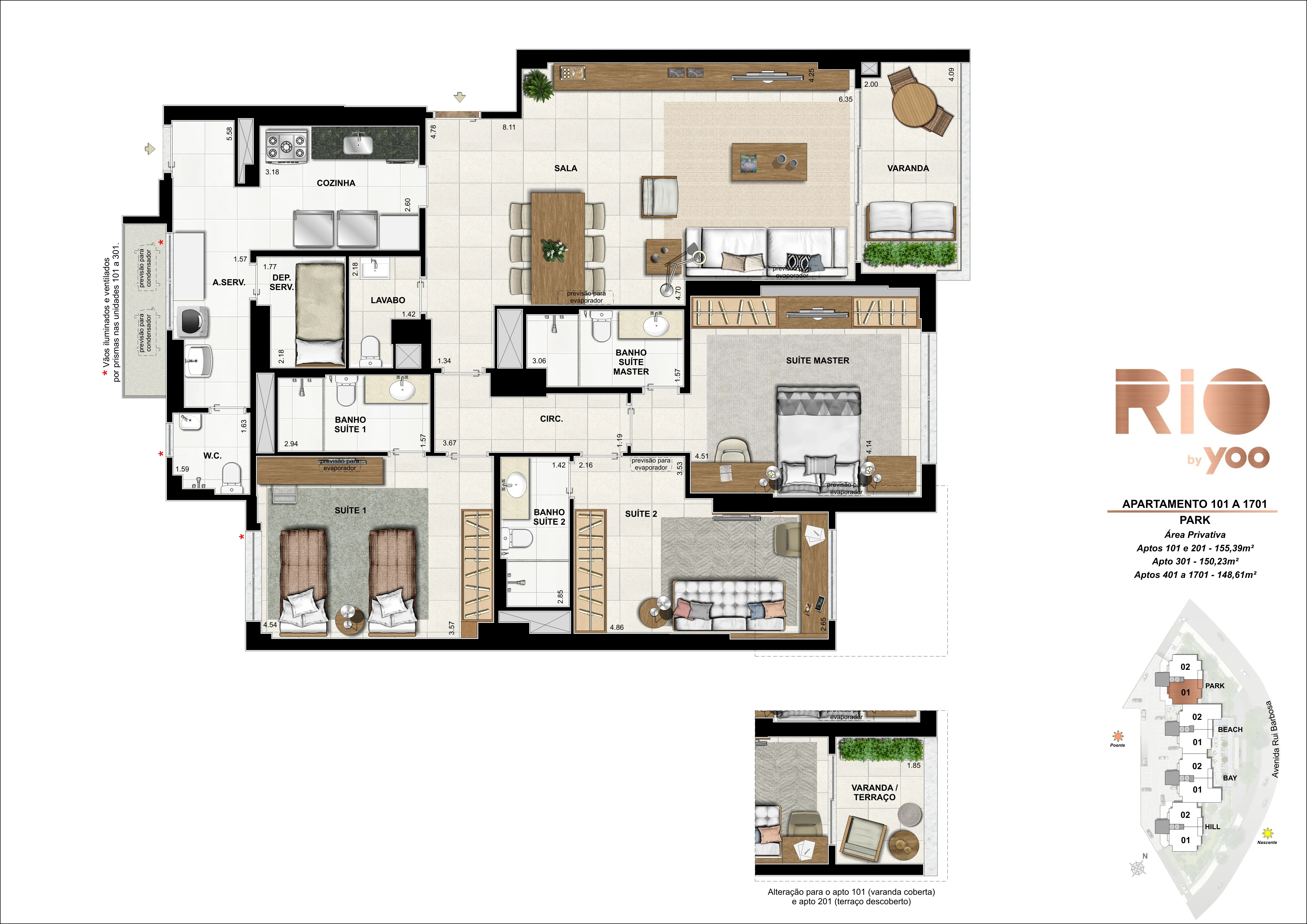 Bloco Park - Apartamentos 101 a 1701