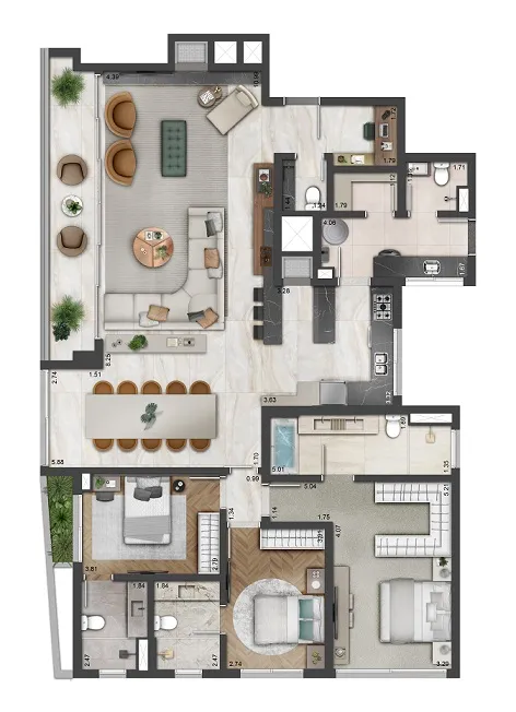 Planta 187m²