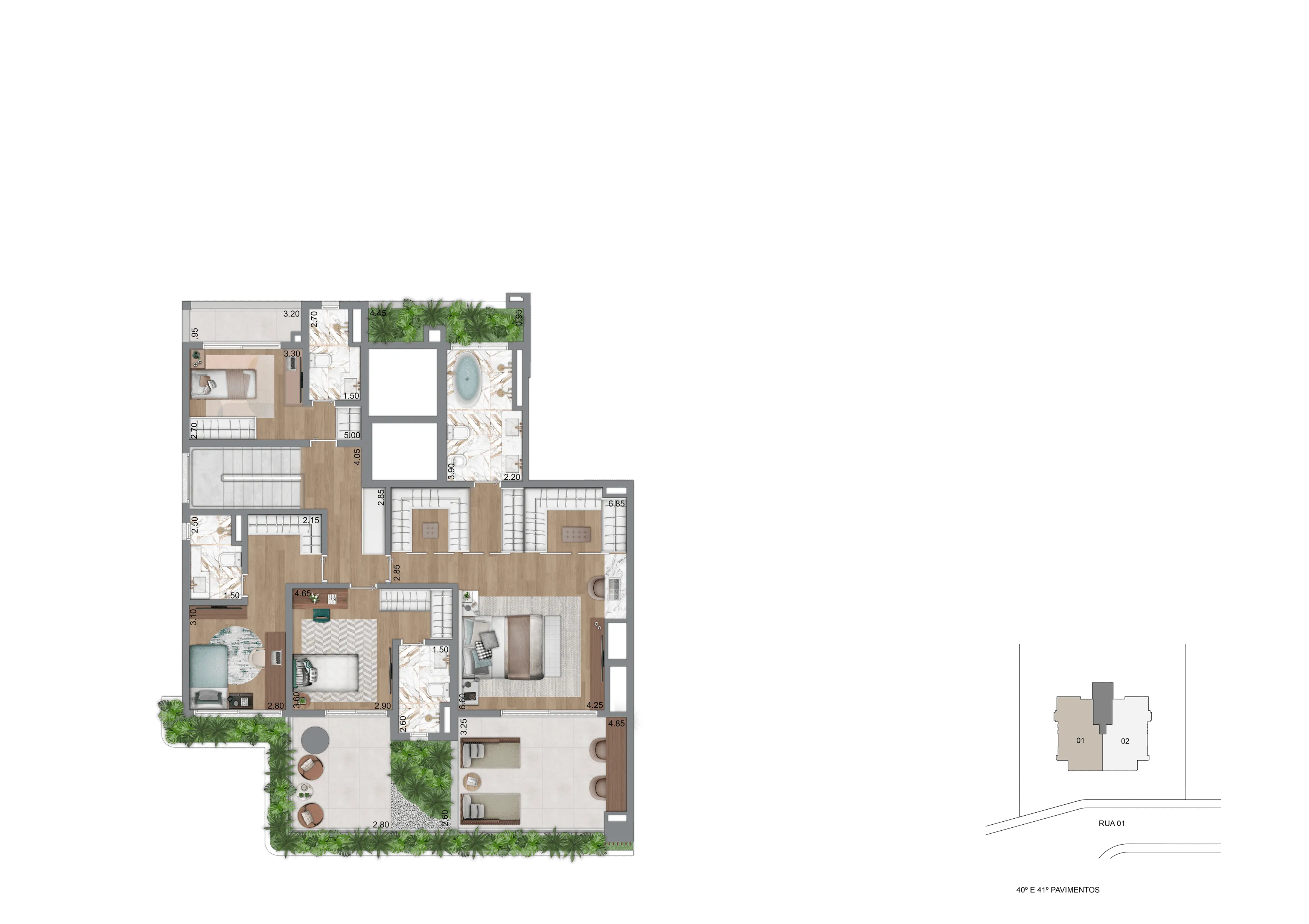 Planta Duplex Superior - 438 m²