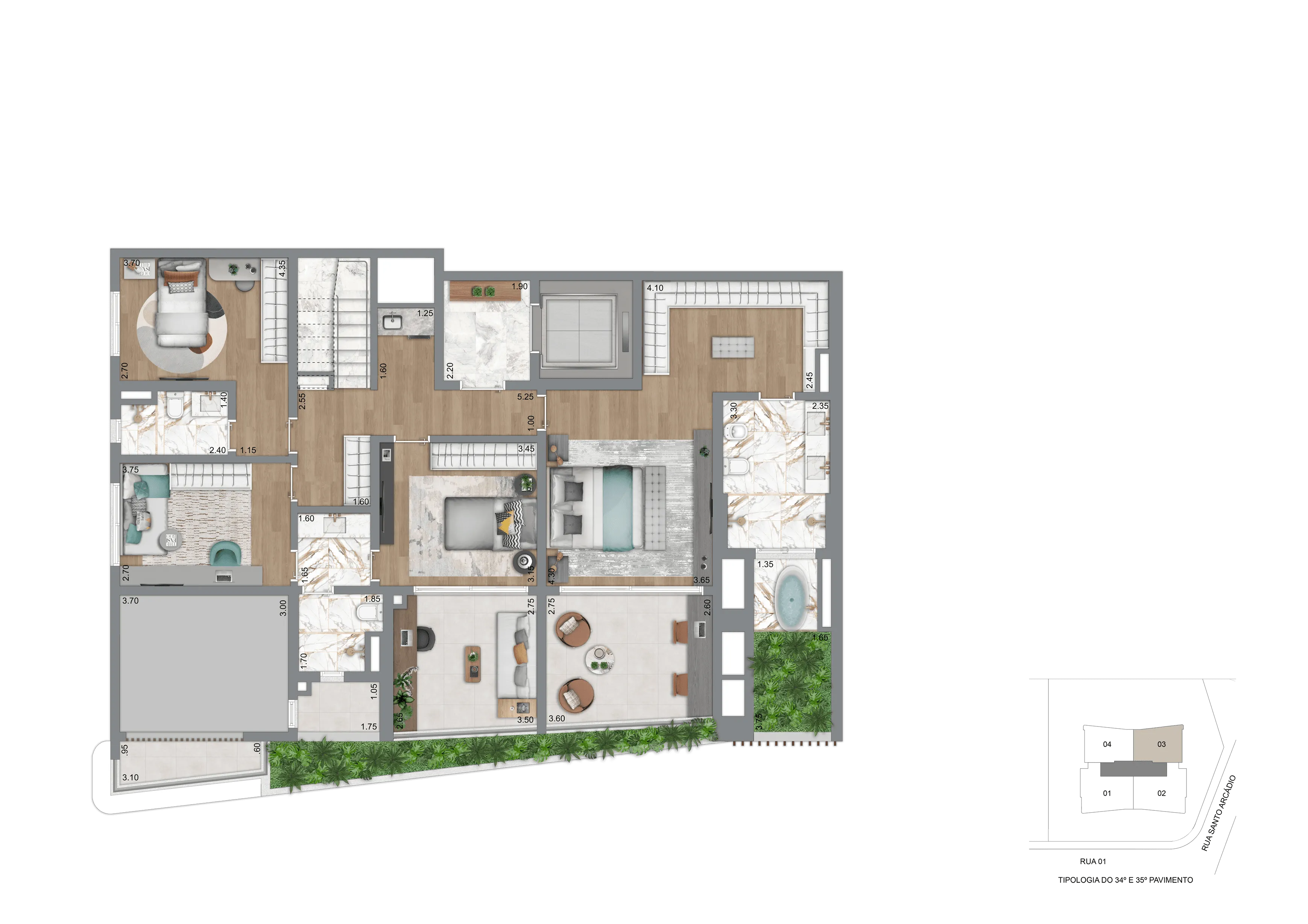 Planta Duplex Inferior - 326 m²