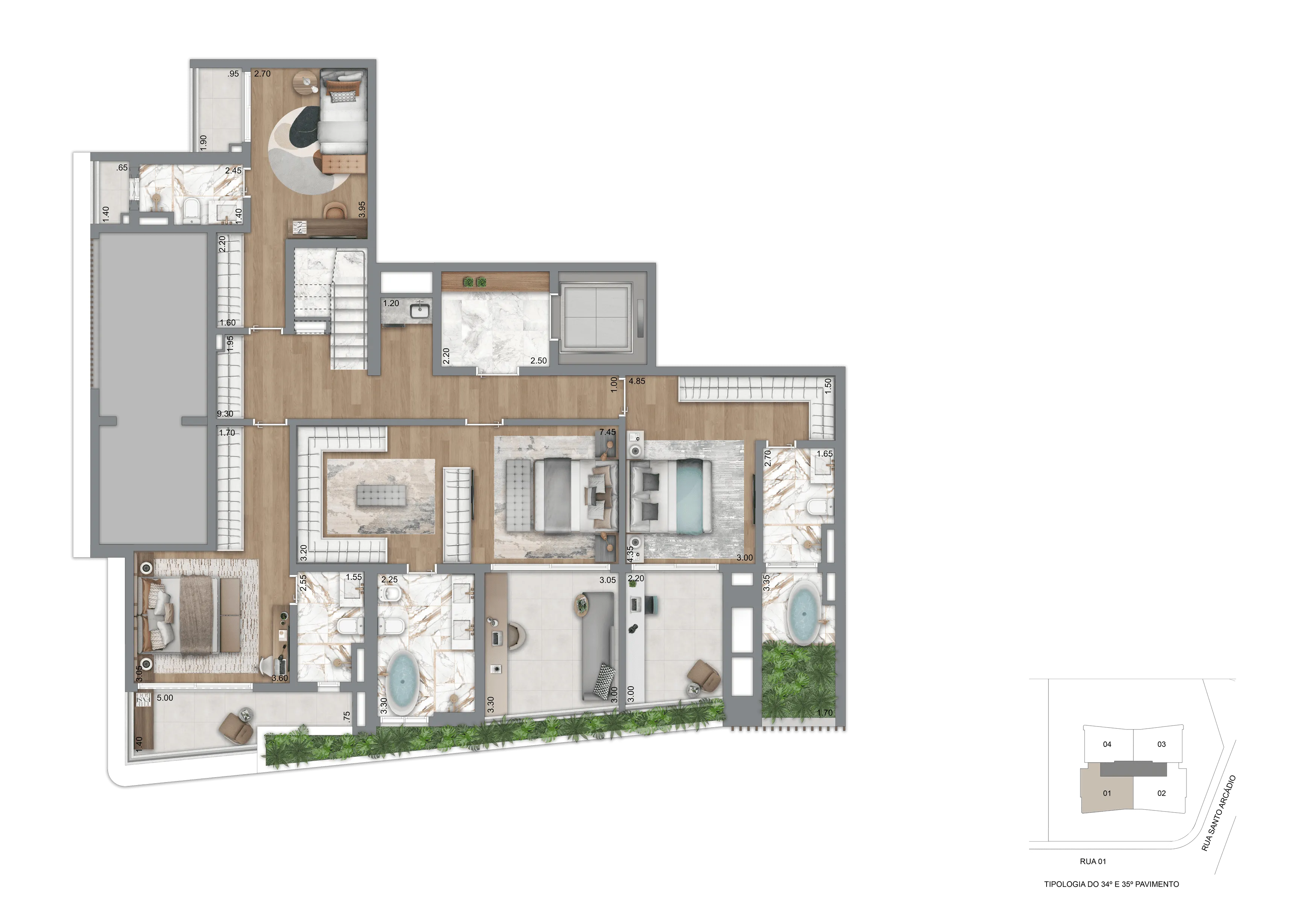 Planta Duplex Inferior - 396 m²
