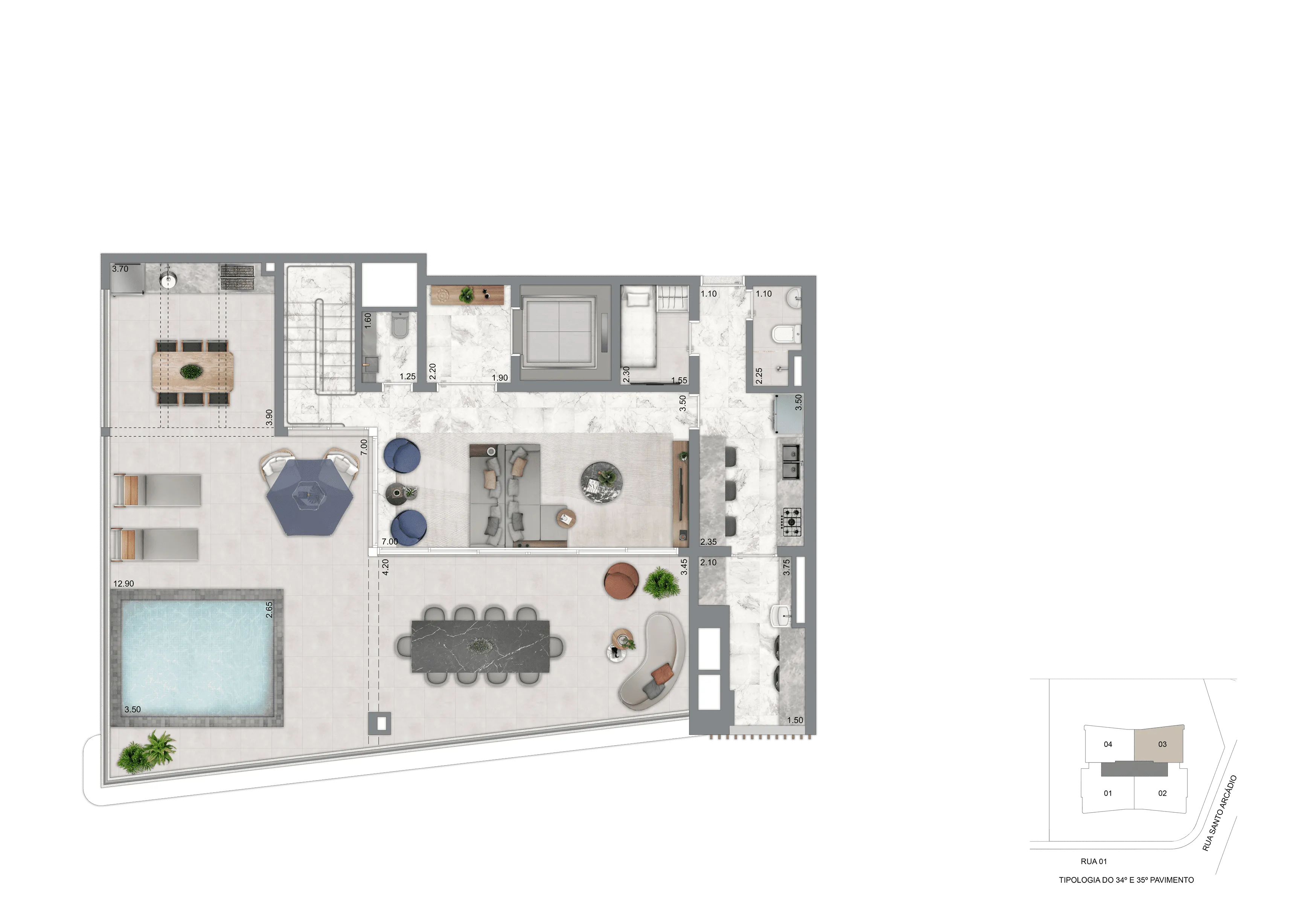 Planta Duplex Superior - 326 m²
