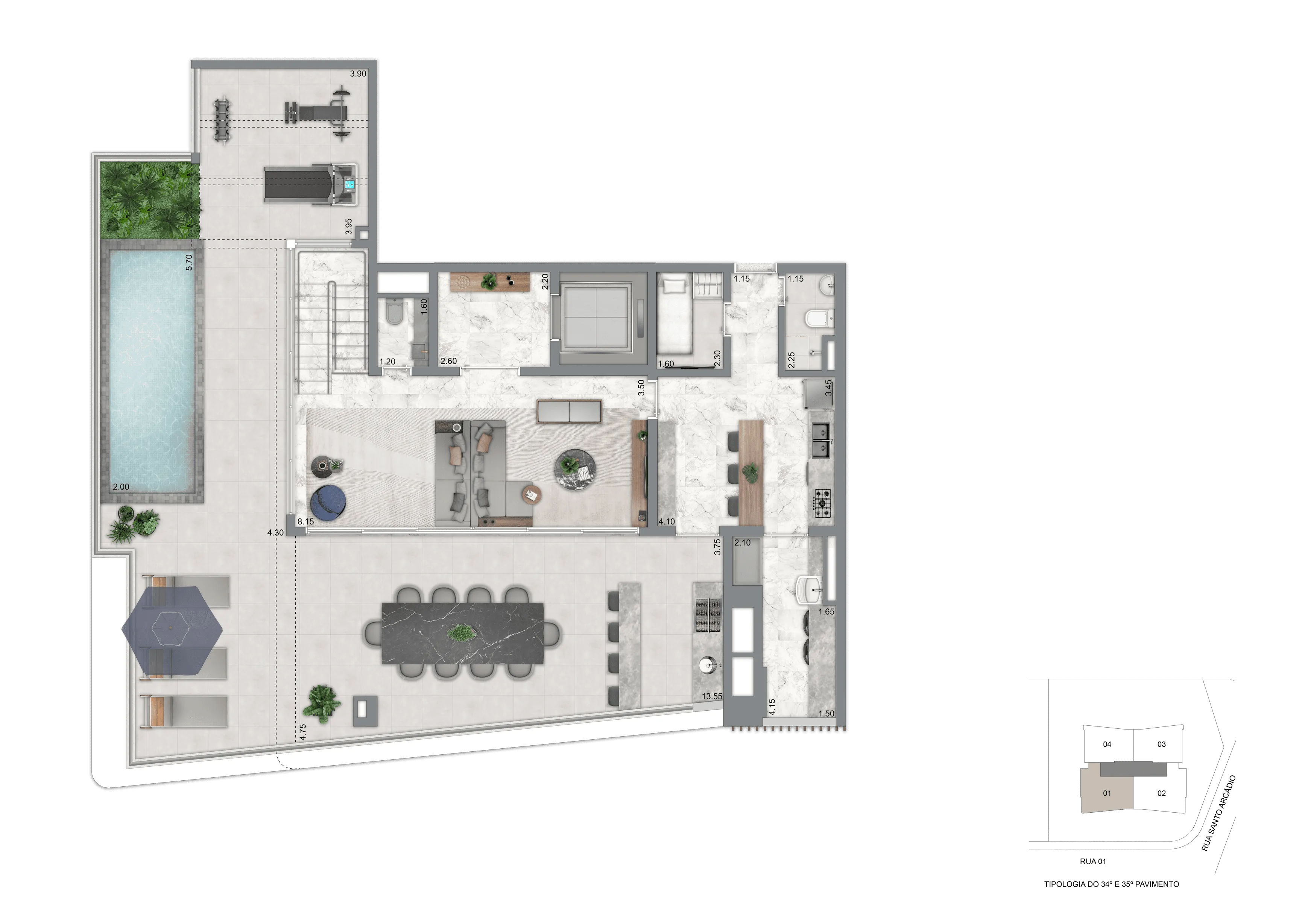 Planta Duplex Superior - 396 m²