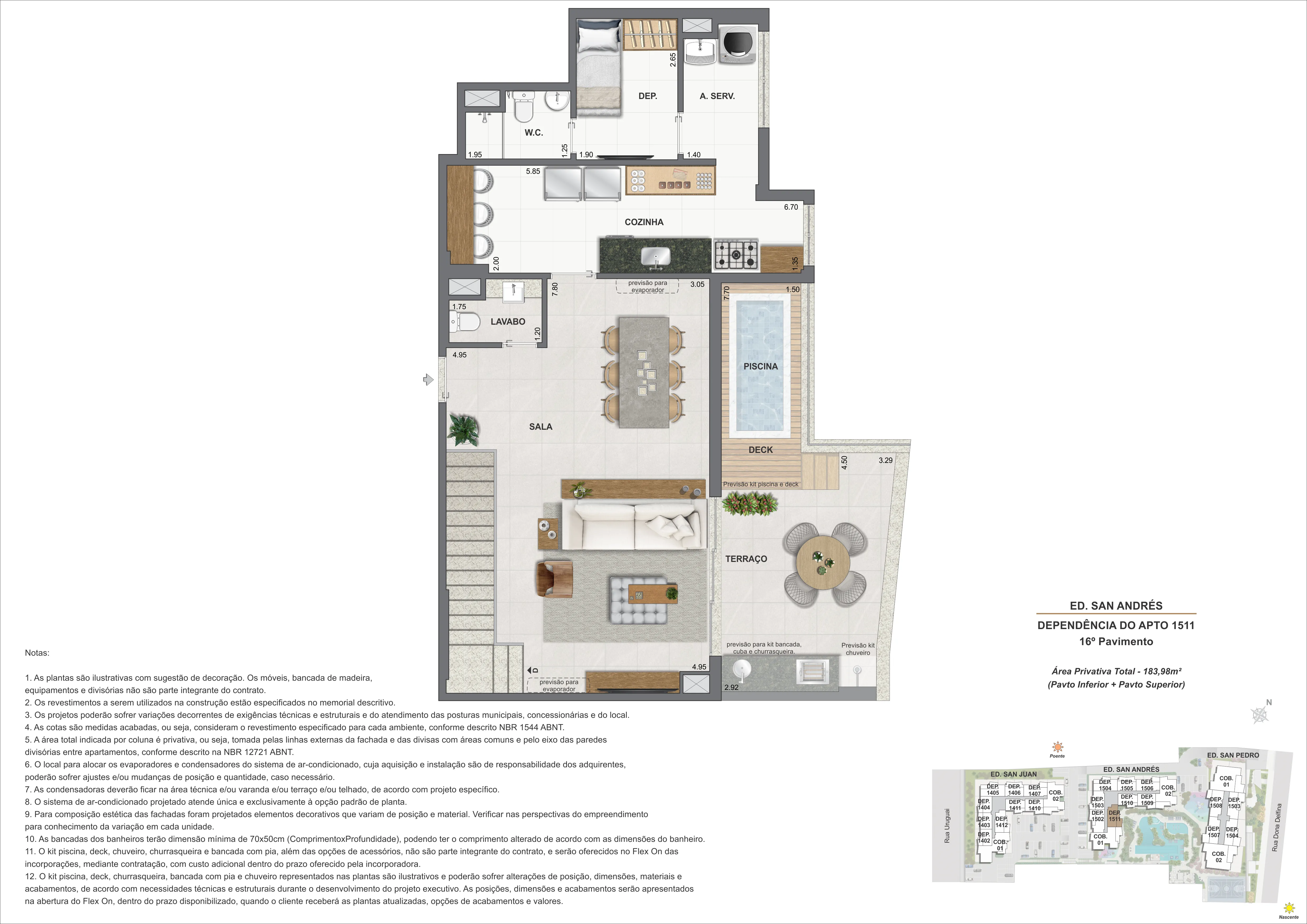 COB. Duplex Dependência 3S - Ed. San Andrés (COL 11)