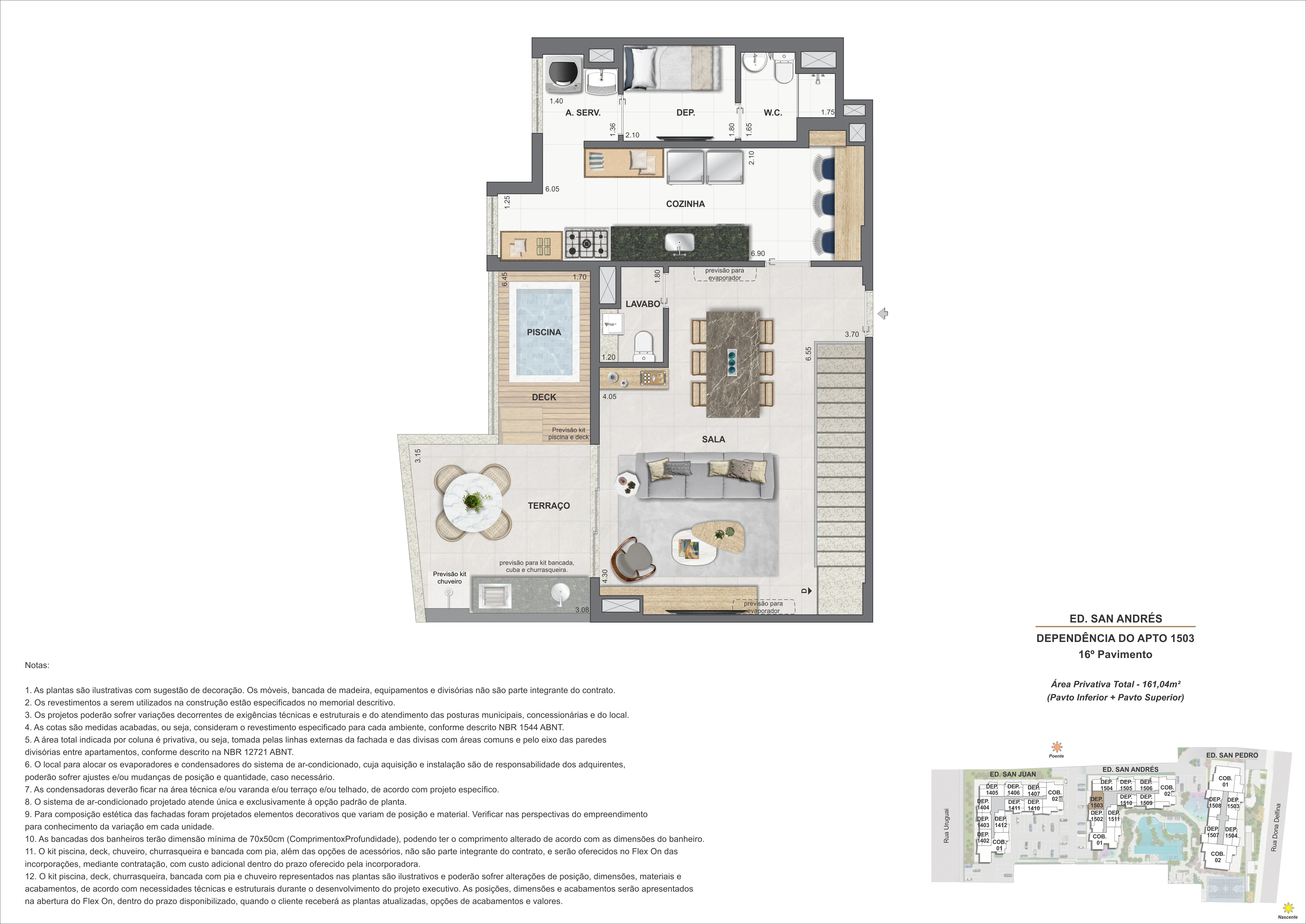 COB. Duplex Dependência 3S - Ed. San Andrés (COL 3)