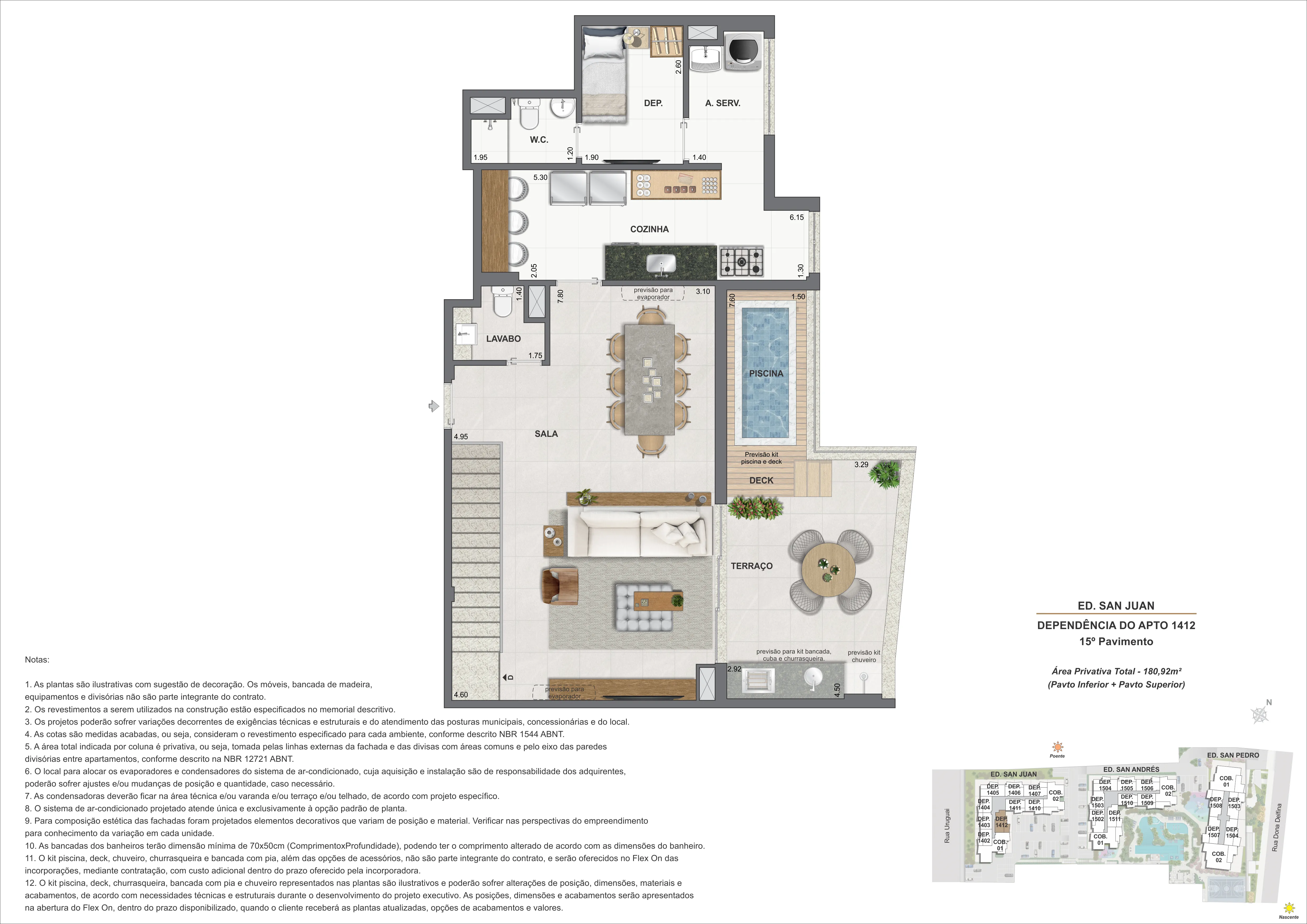 COB. Duplex Dependência 3S - Ed. San Juan (COL 12) 