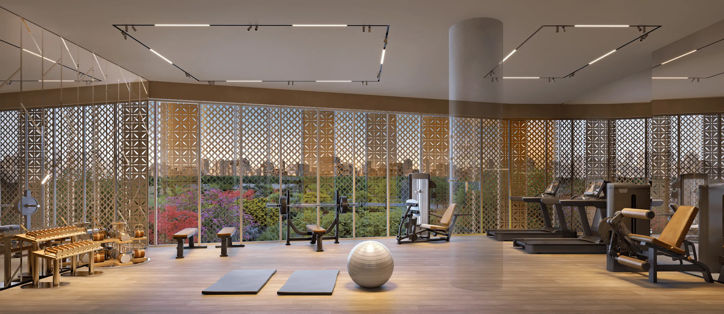 Perspectiva Ilustrada do Fitness Studios 