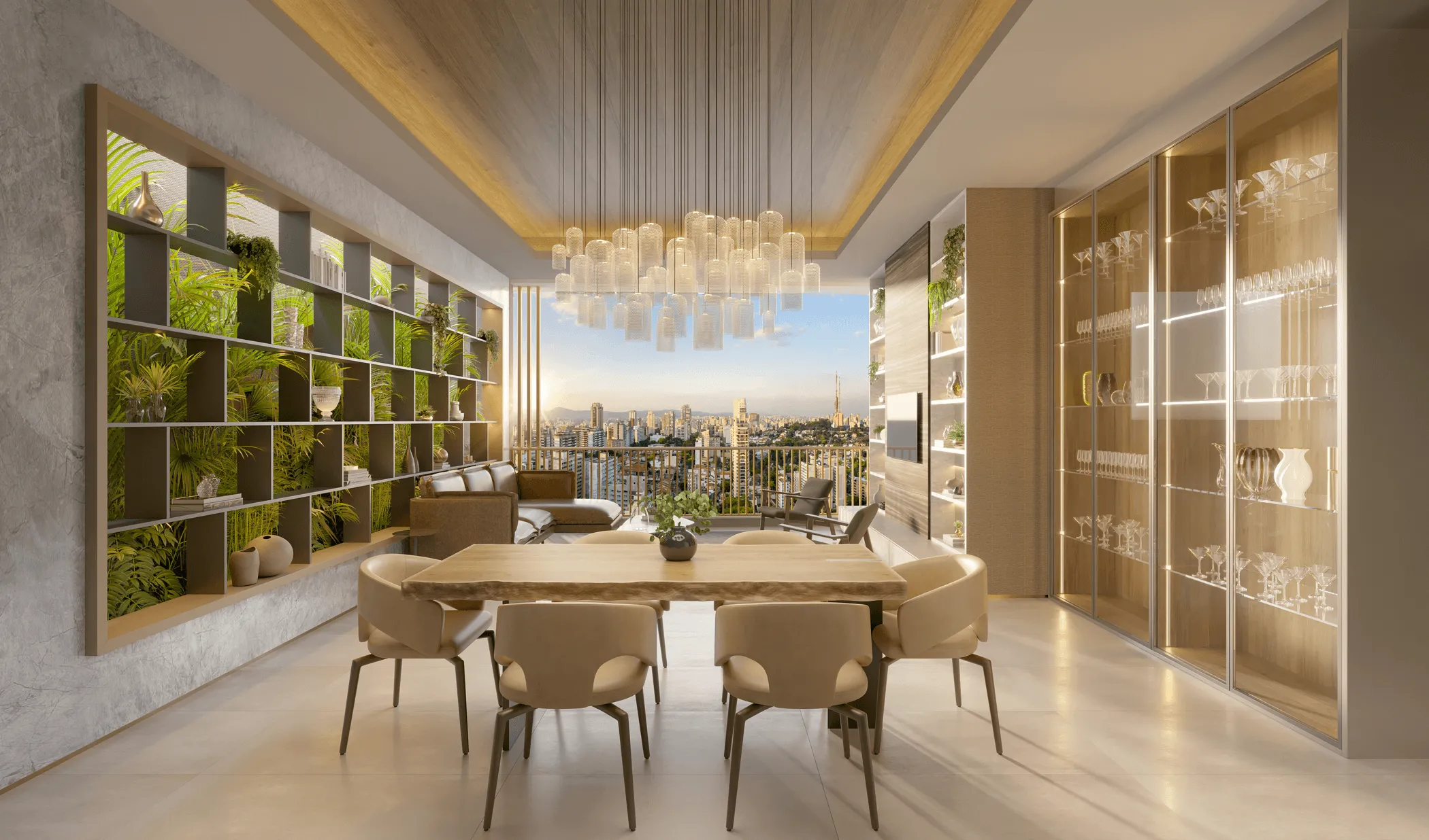 Perspectiva Ilustrada do Apartamento de 78 m²