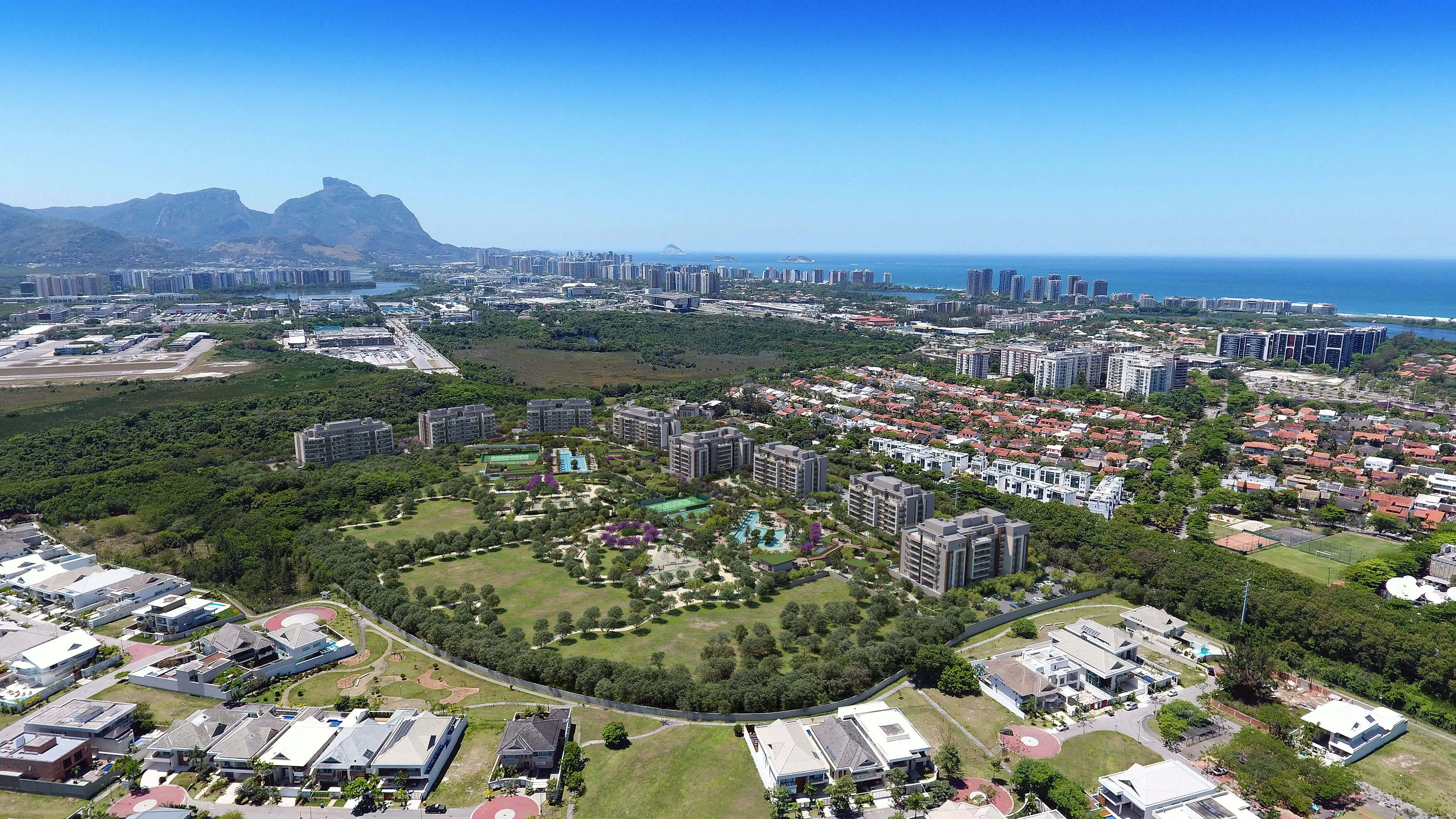 Fotomontagem Aérea Do Park Design By Edsa - Ox E Woods