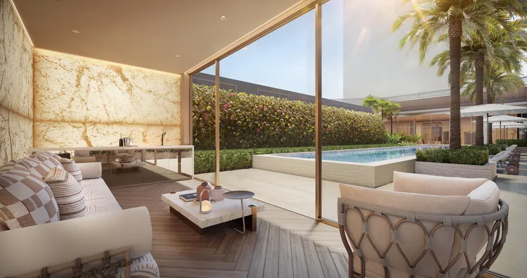 Perspectiva Ilustrada da Private Pool House