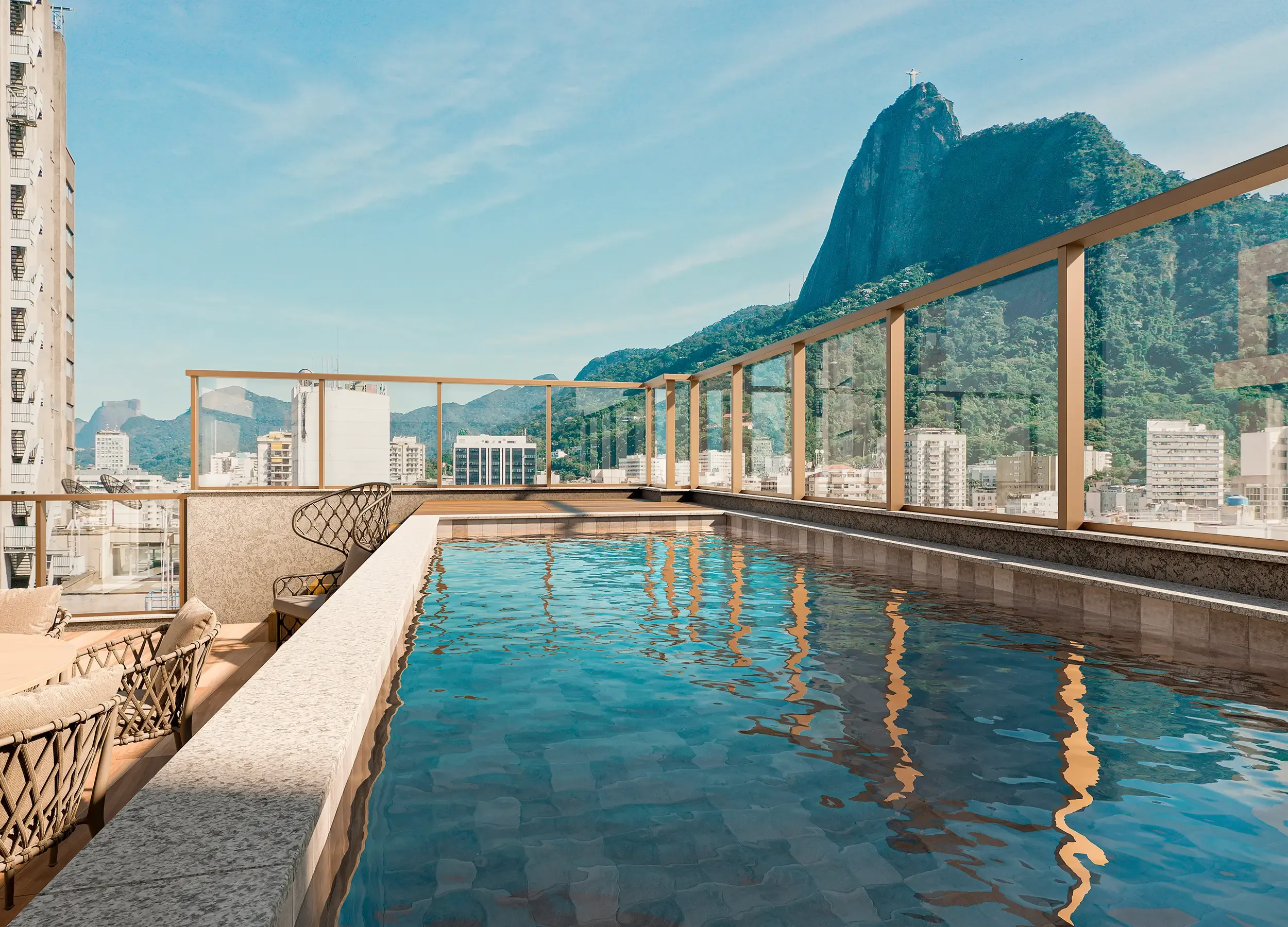 Ilustração Artística - Terraço da Cobertura Linear 1101 - Ed. Prestige
