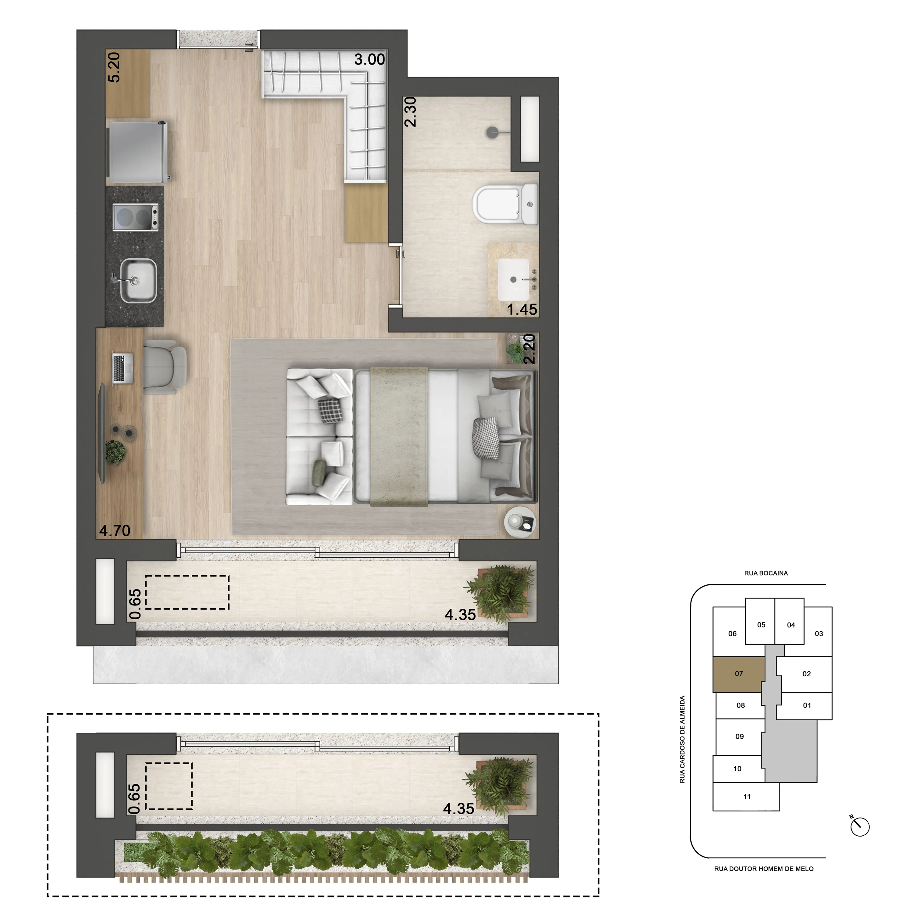 Planta Padrão 31m²