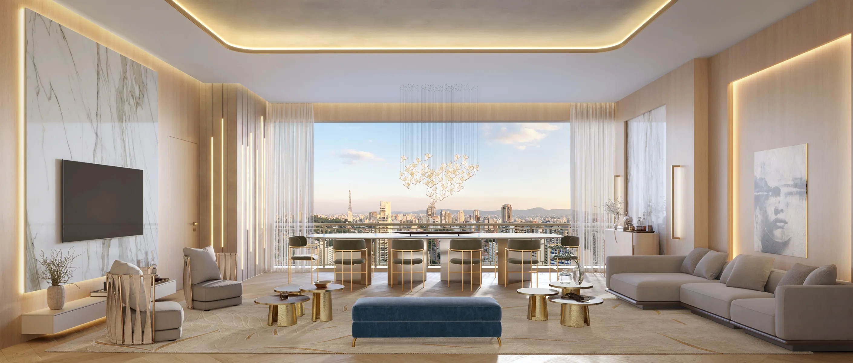 Perspectiva Ilustrada | Apartamento 155m²