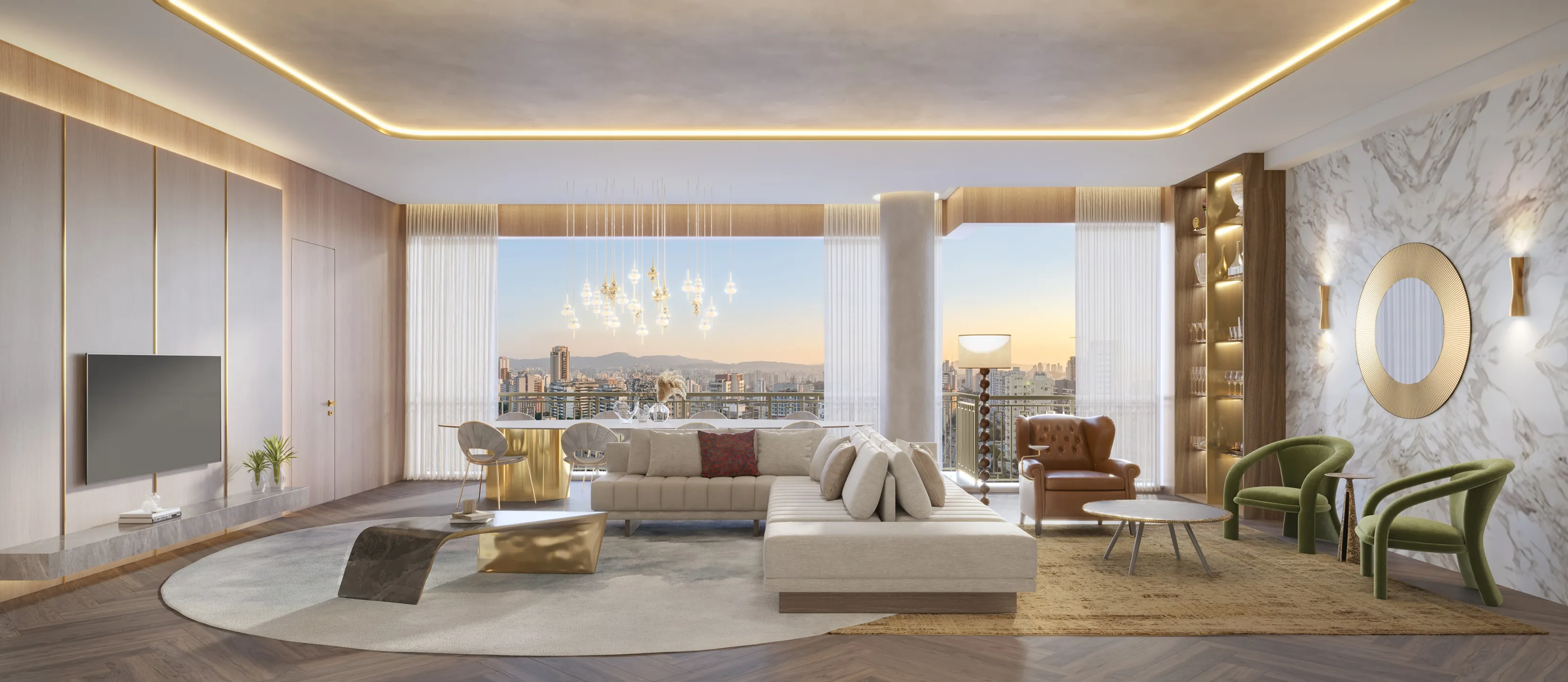 Perspectiva Ilustrada | Apartamento 177m²