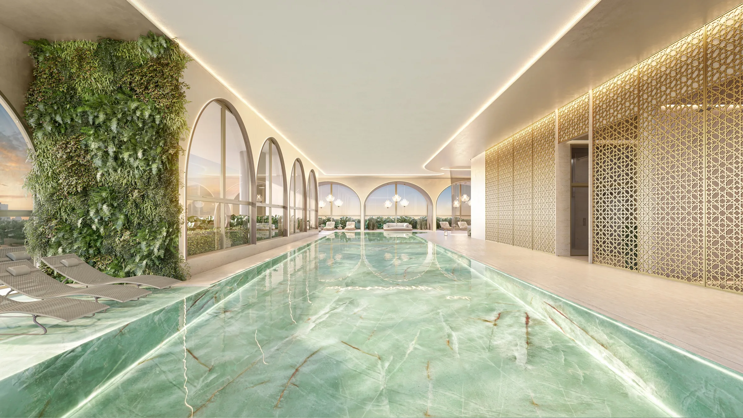 Perspectiva Ilustrada | Piscina Coberta