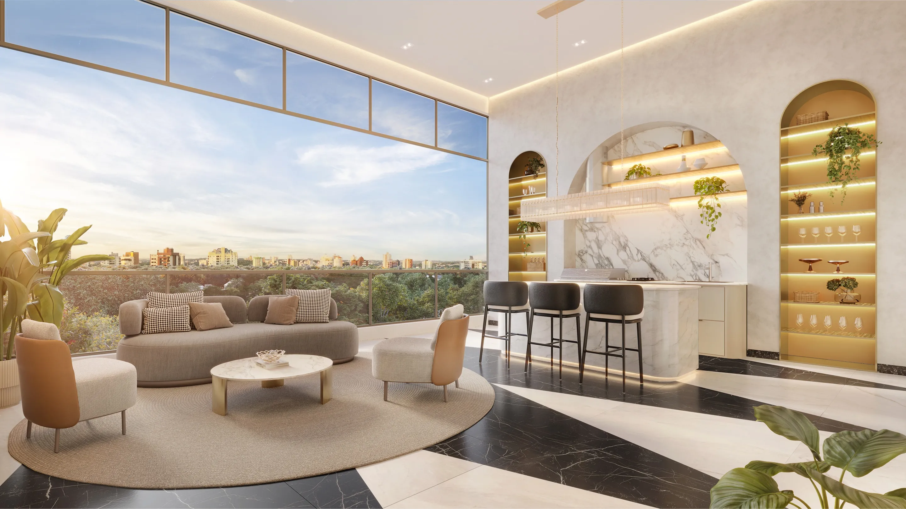 Perspectiva Ilustrada | Salão de Festas