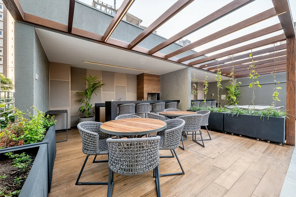 Imagem do quiosque com churrasqueira