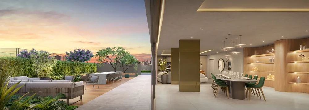 Imagem ilustrativa do espaço externo do espaço gourmet