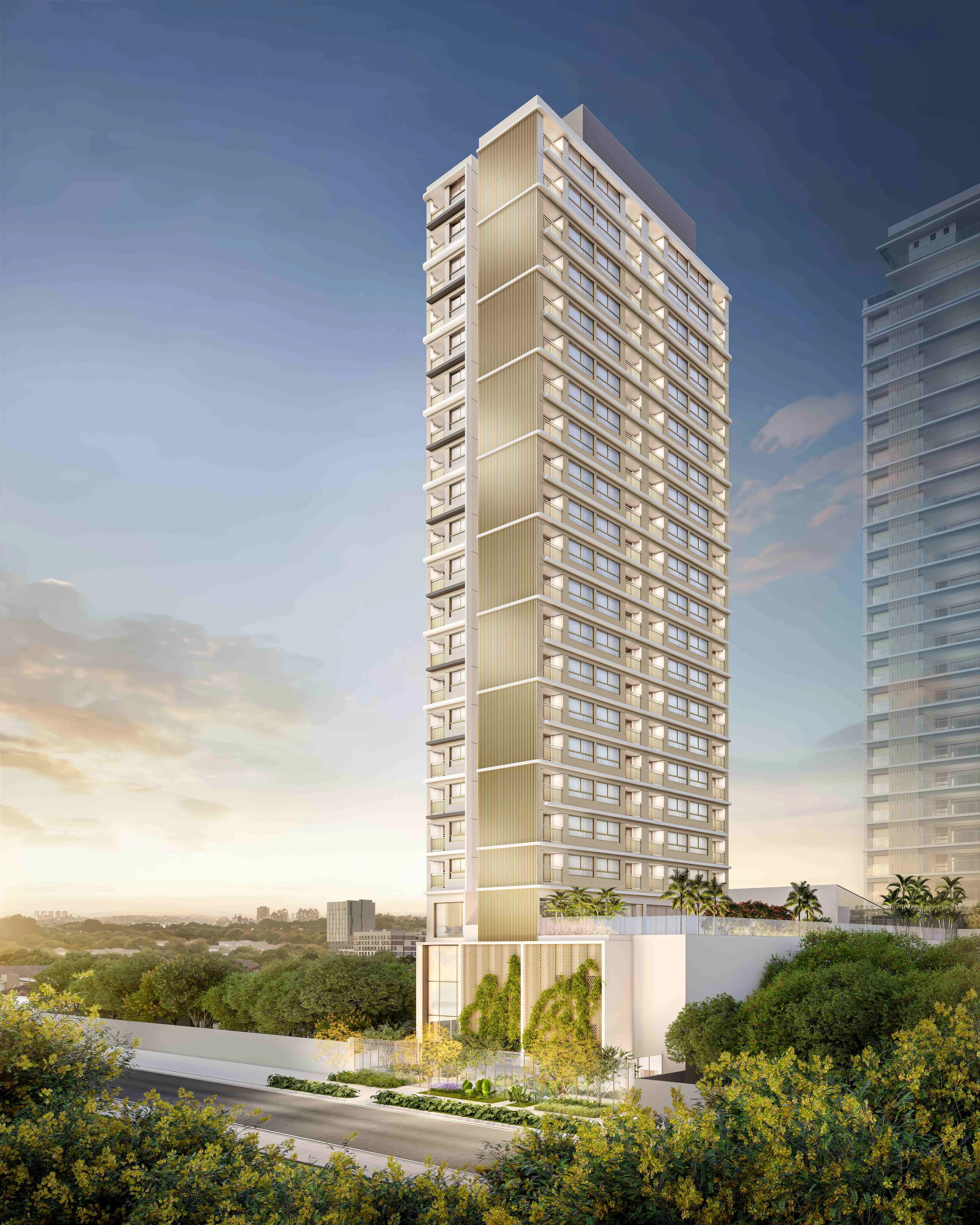 Perspectiva Ilustrada Fachada Torre 