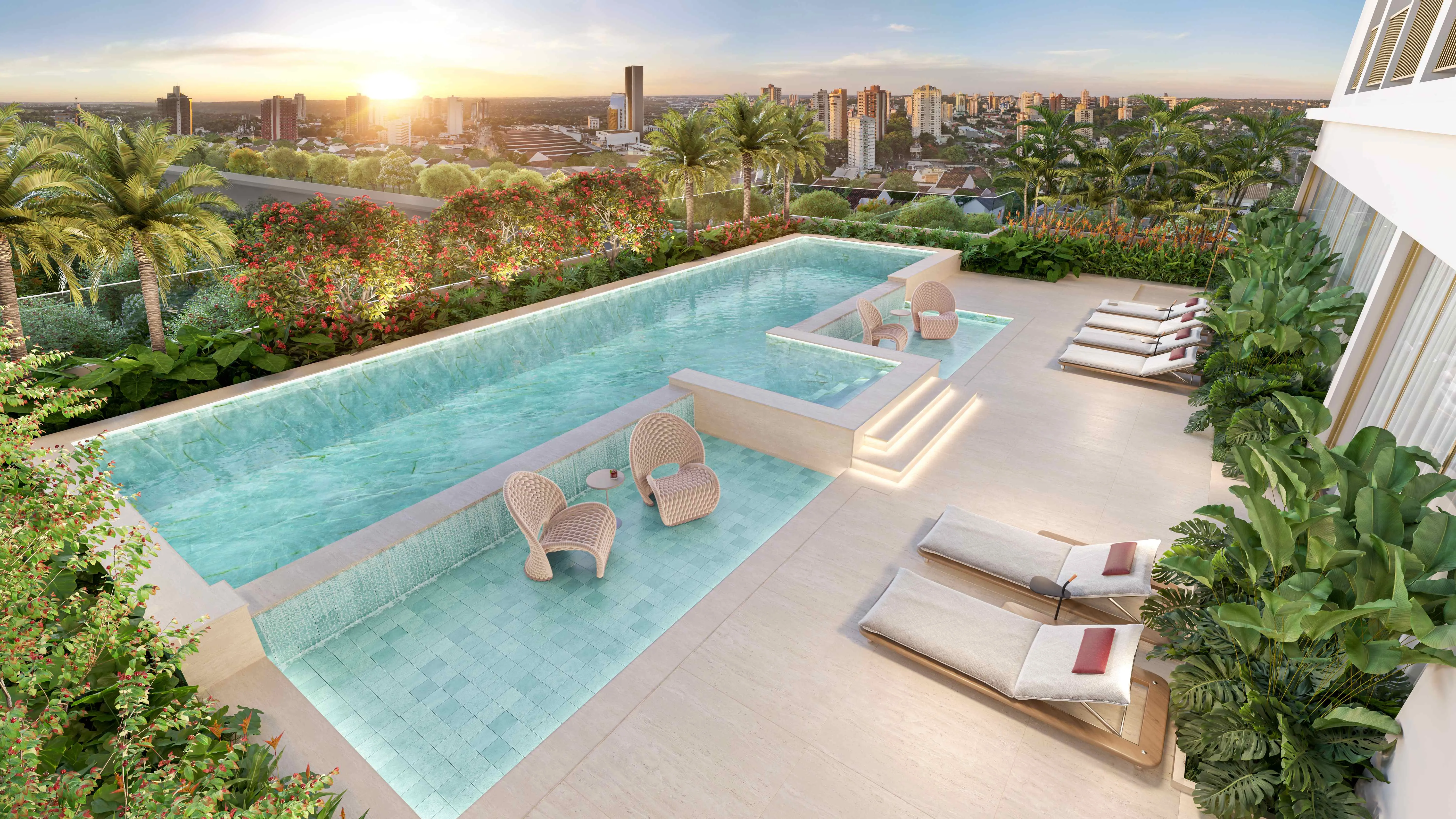 Perspectiva Ilustrada Piscina Descoberta