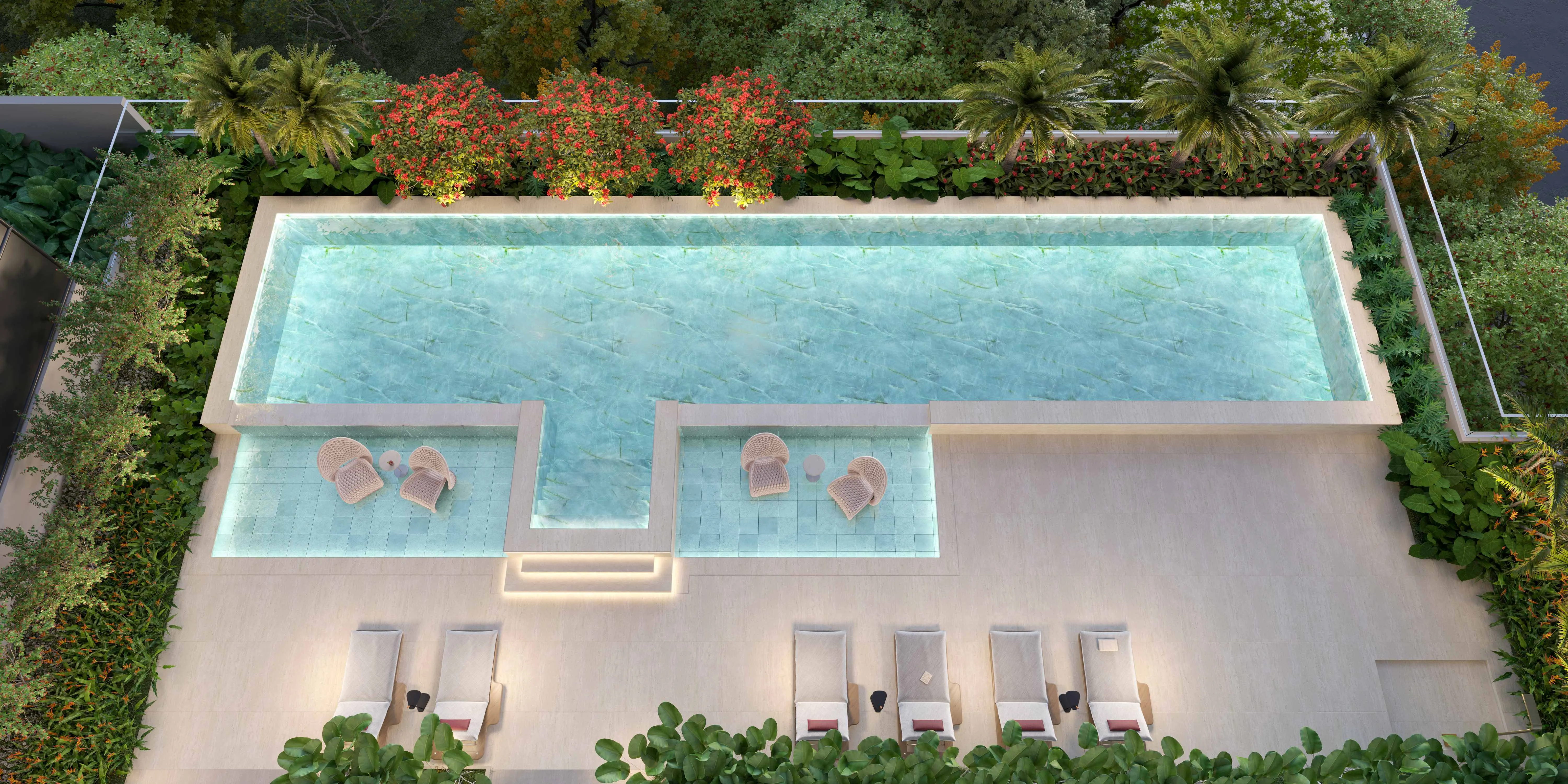 Perspectiva Ilustrada Piscina Descoberta