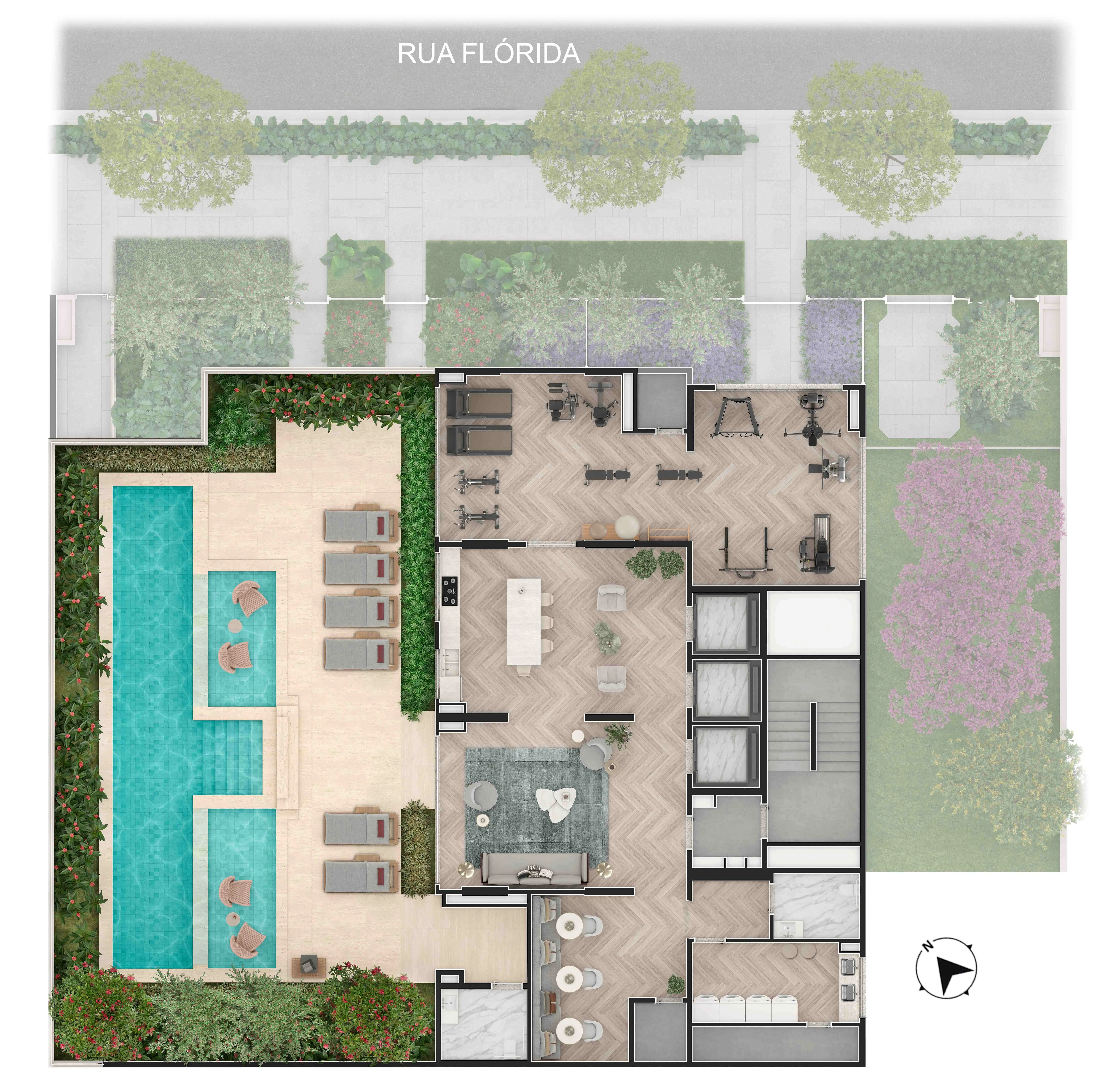 Planta do Pavimento Lazer