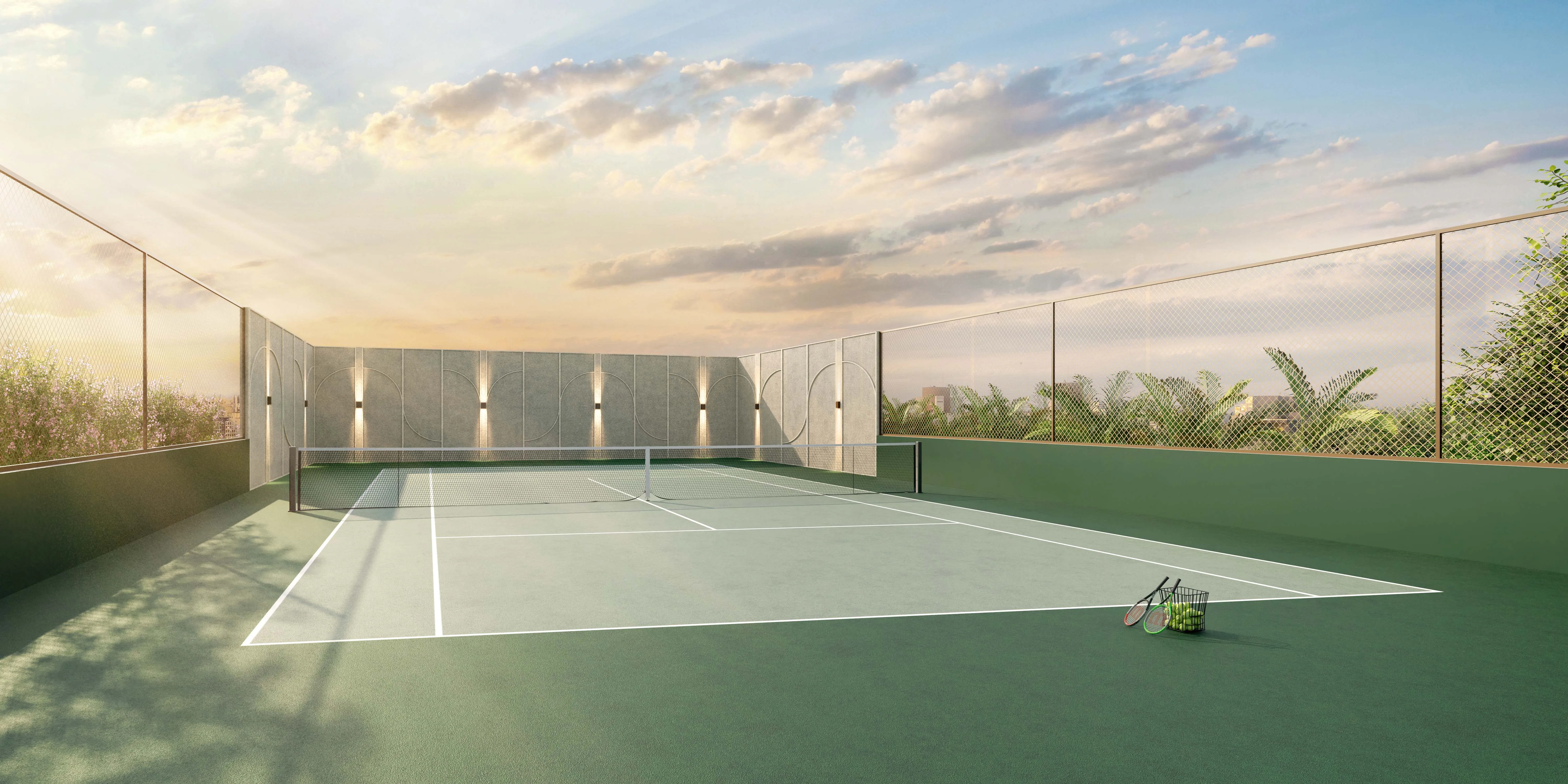 Perspectiva Ilustrada Quadra de Tênis 