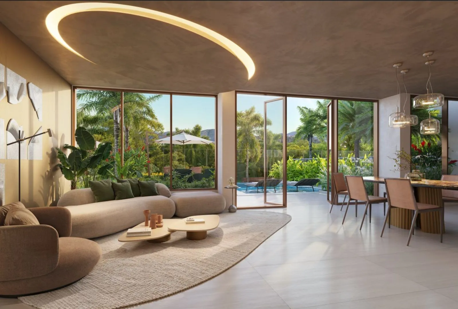 ILUSTRAÇÃO ARTÍSTICA - POOL HOUSE COM VISTA PARA O PARQUE LINEAR