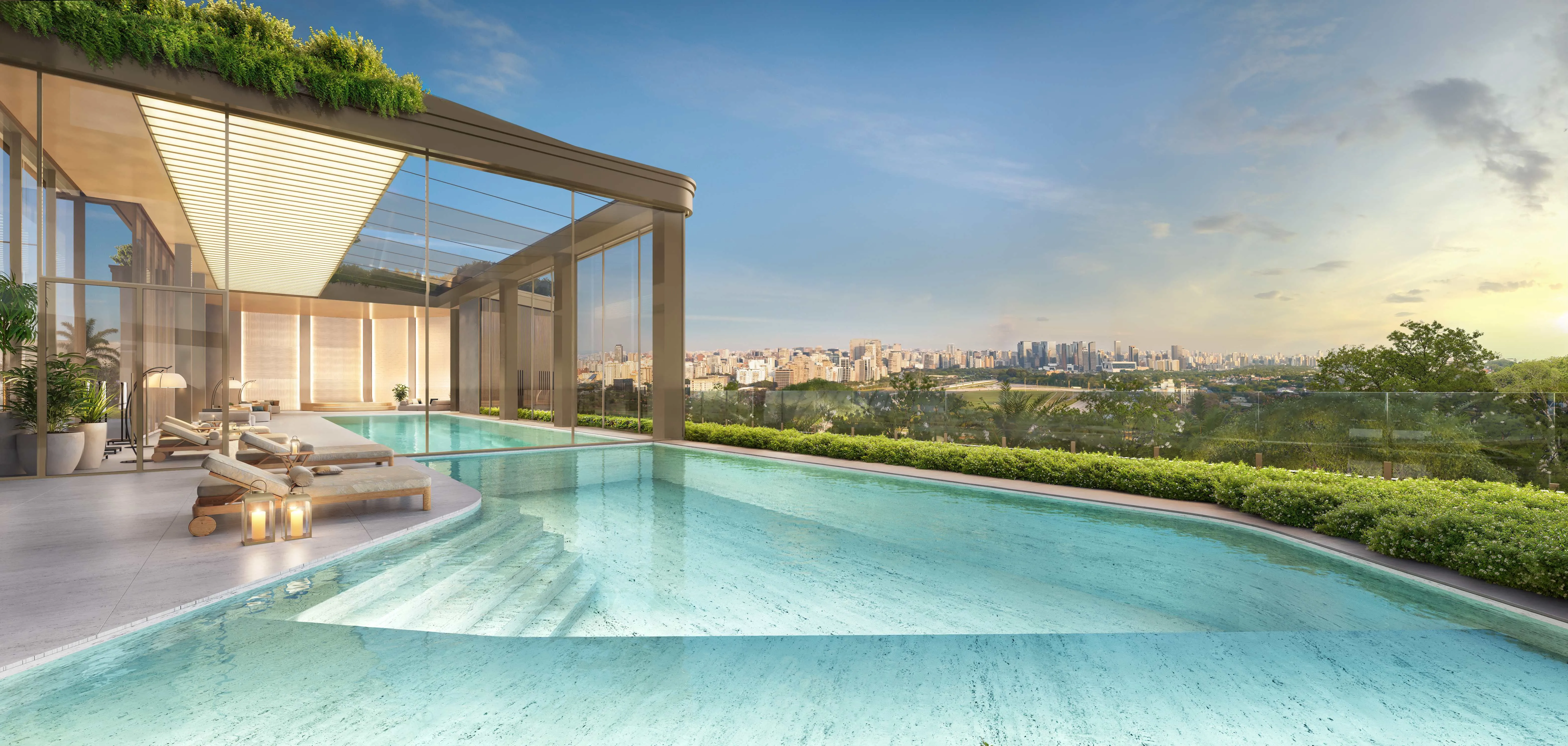 Perspectiva Ilustrada Piscina Descoberta