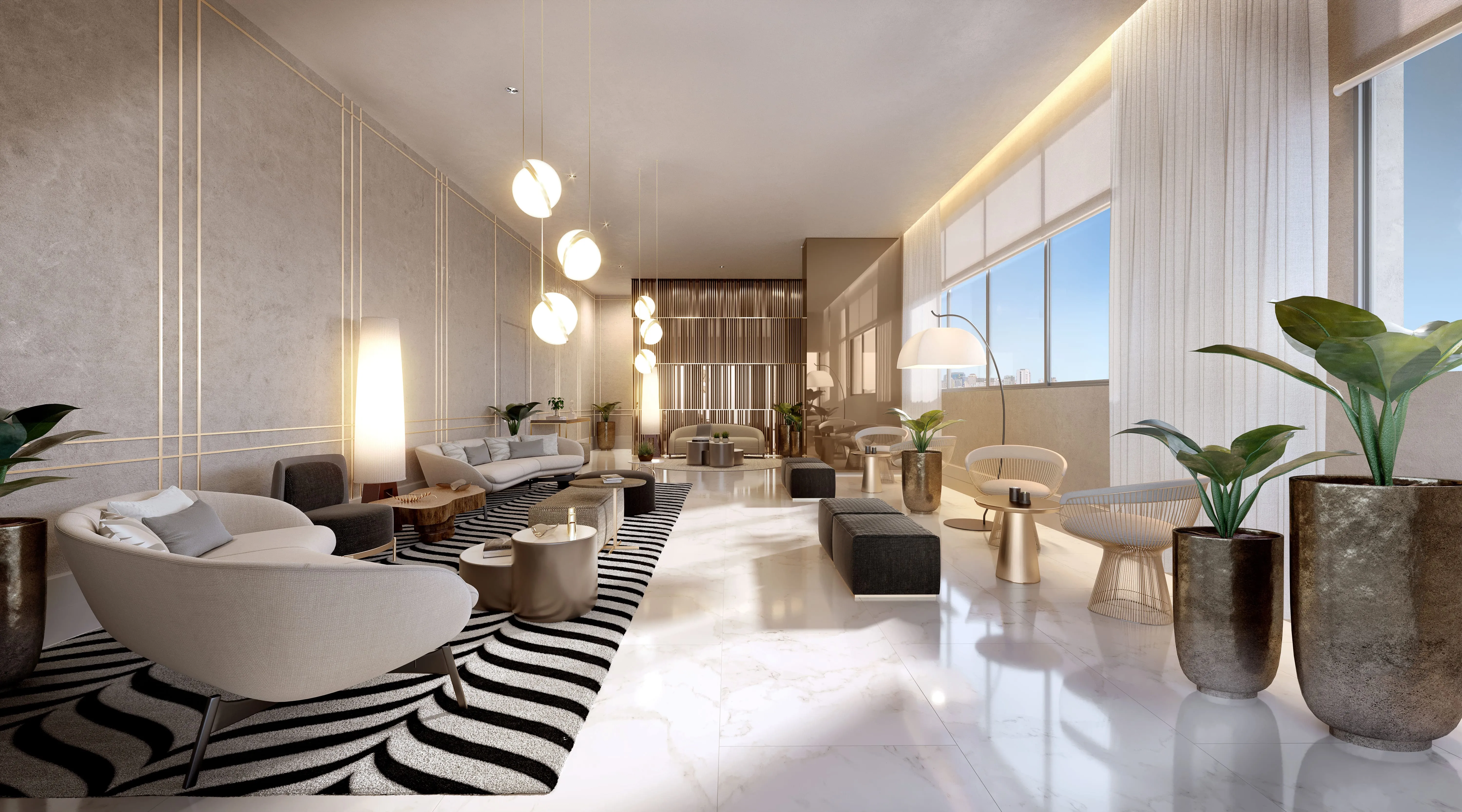 Perspectiva Ilustrada Salão de festa