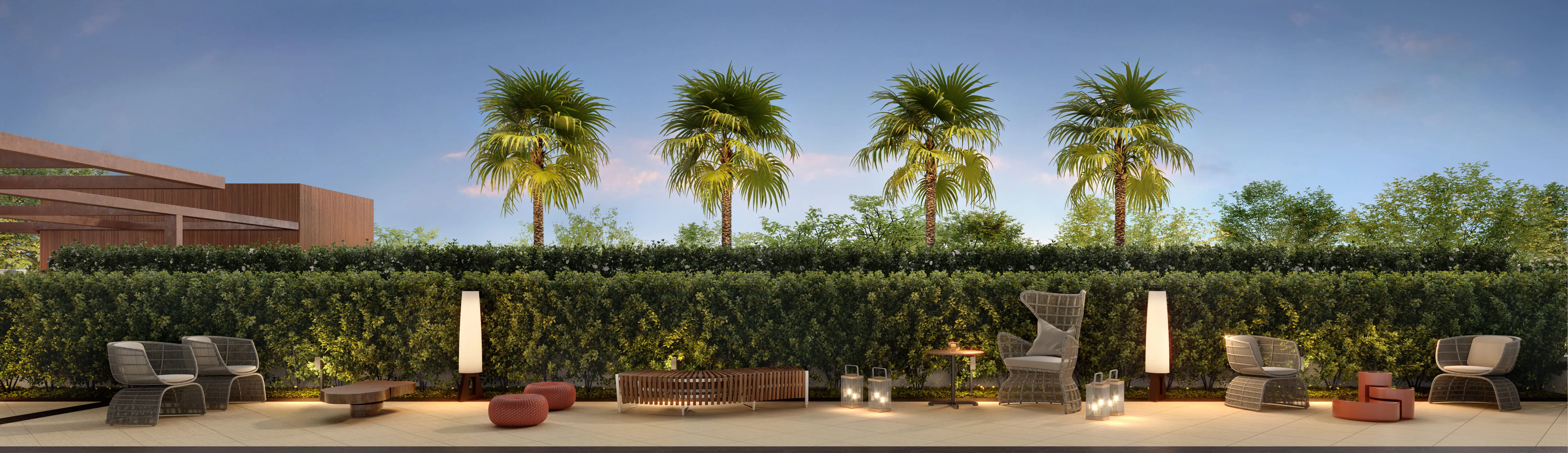 Perspectiva Ilustrada Salão Externo