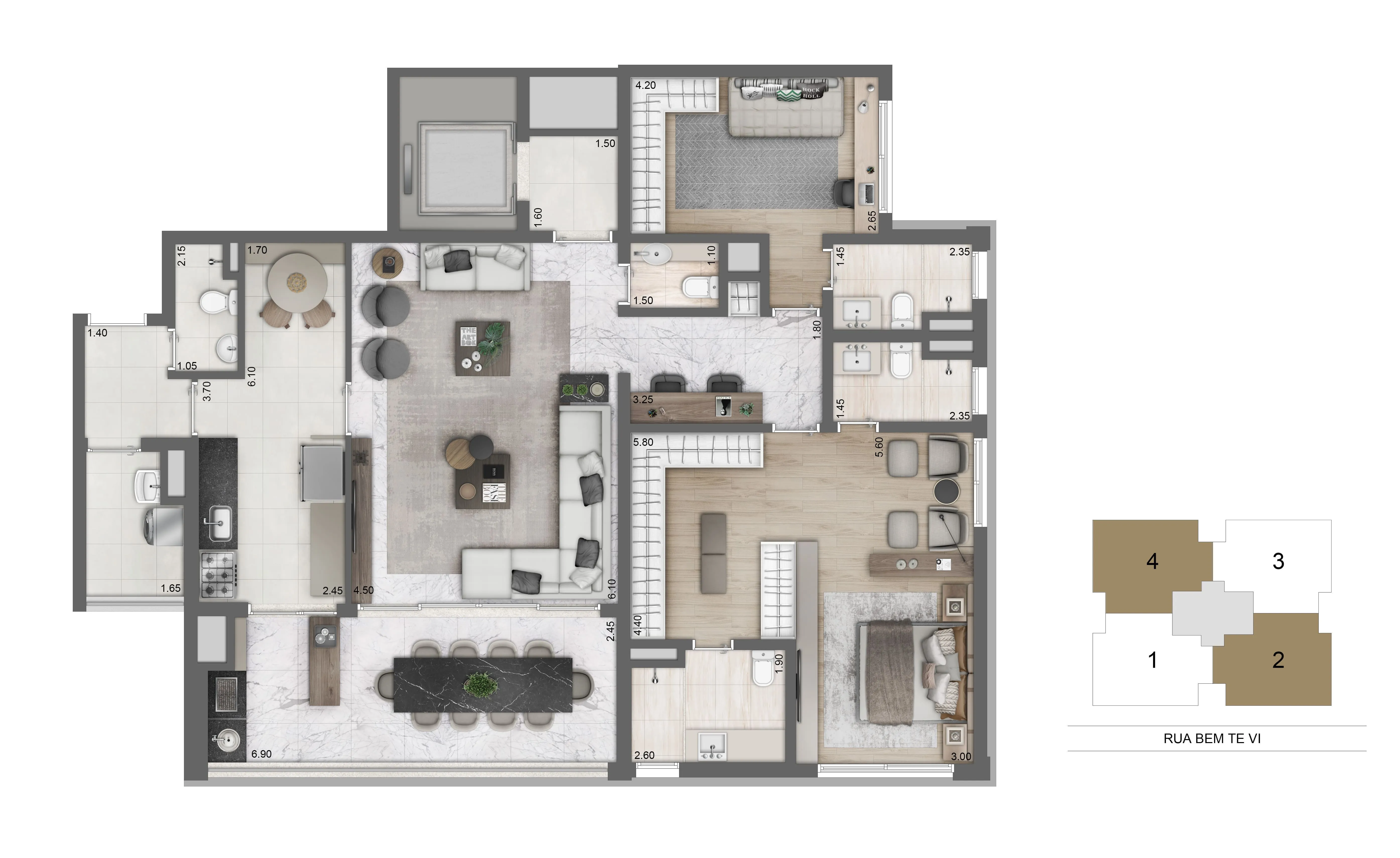 Planta Opção 148m2