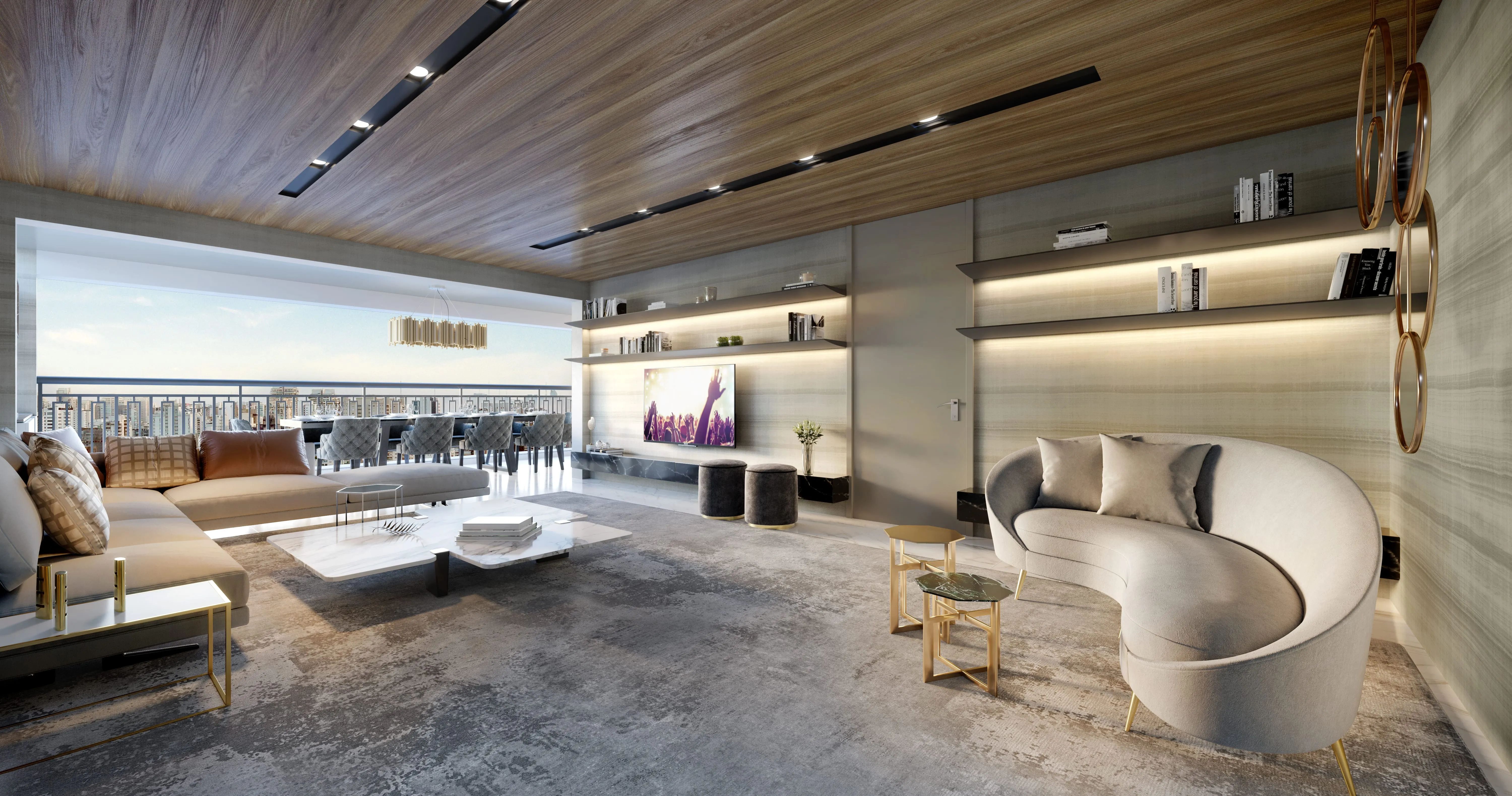 Perscpectiva Ilustrada Living 