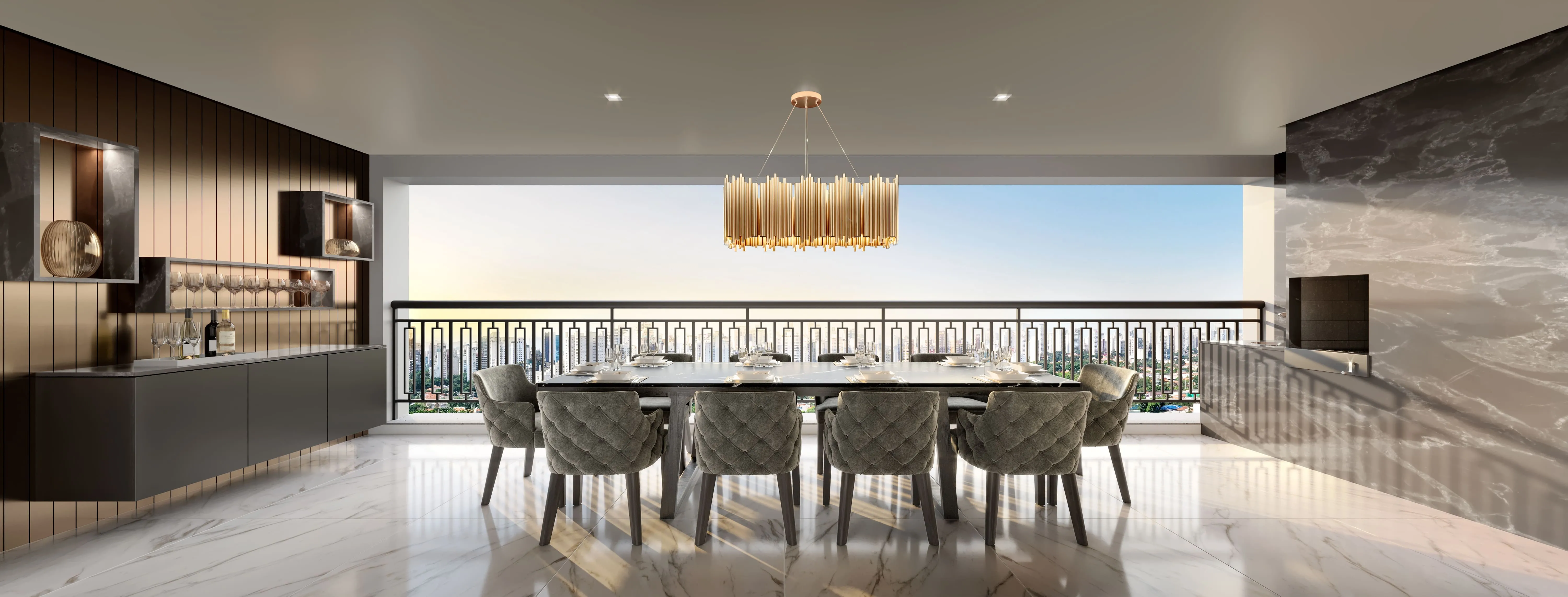 Perspectiva Ilustrada Terraço 