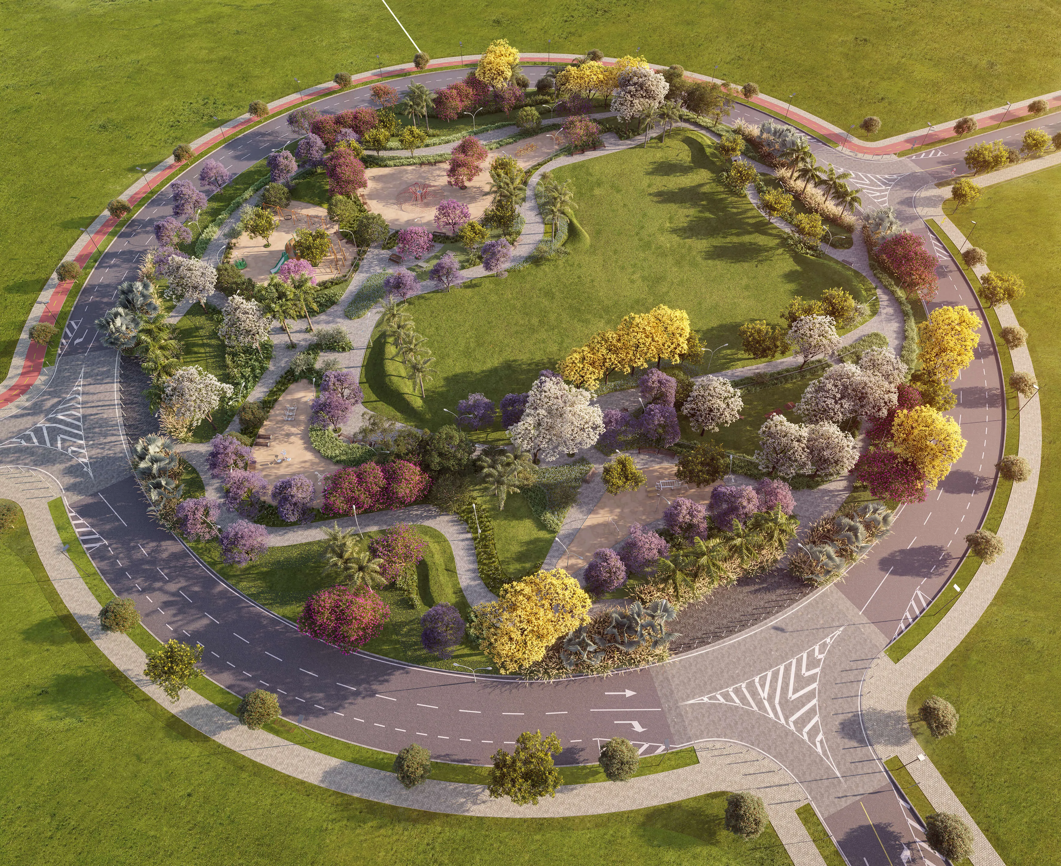 Ilustração Artística - Praça Central