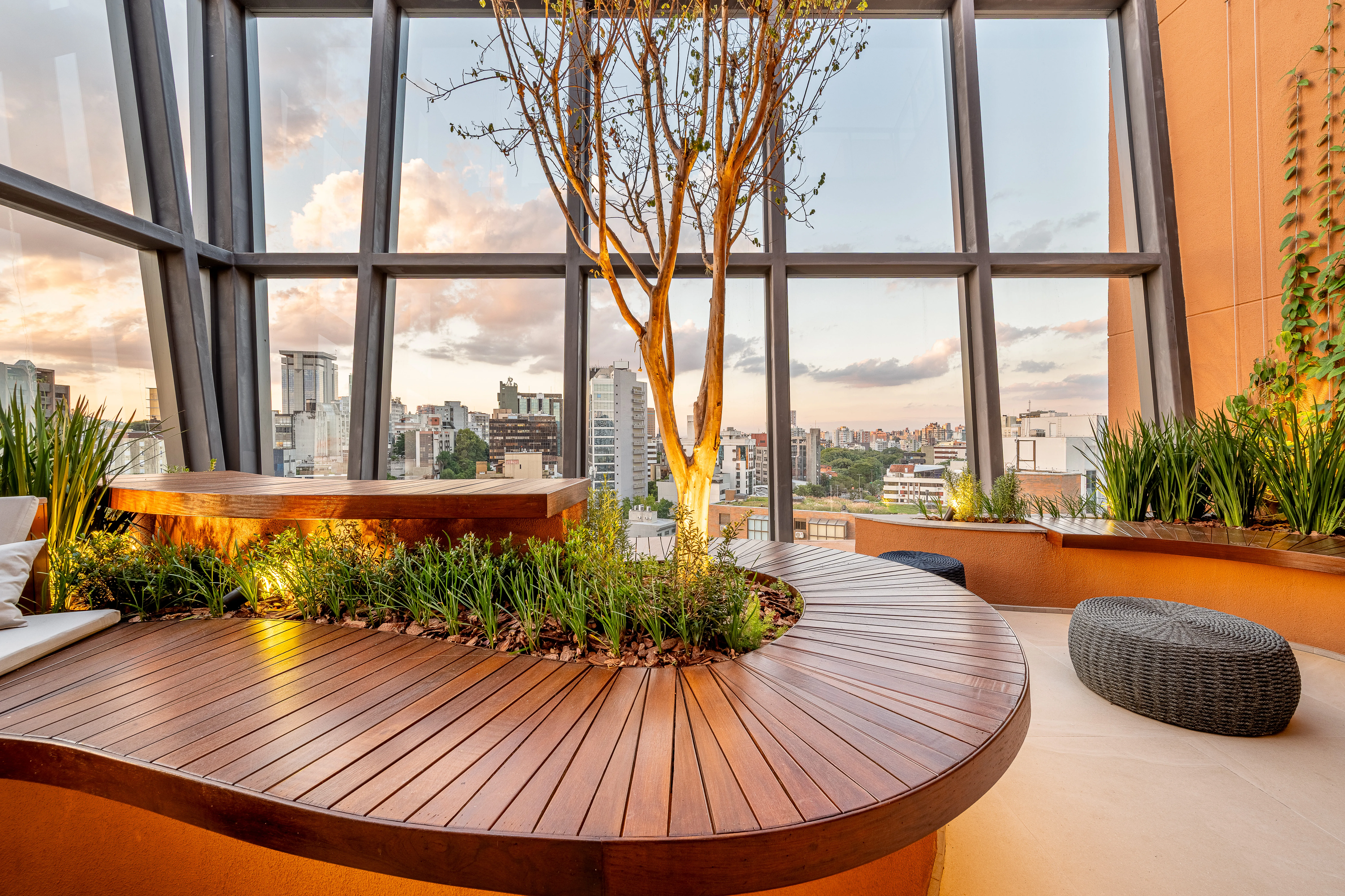 Imagem real do Skyglass Lounge